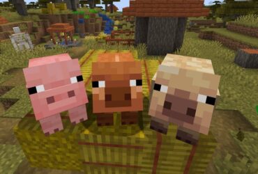 Minecraft adds new pig variants, ambient falling leaves, wildflowers, and more for testing