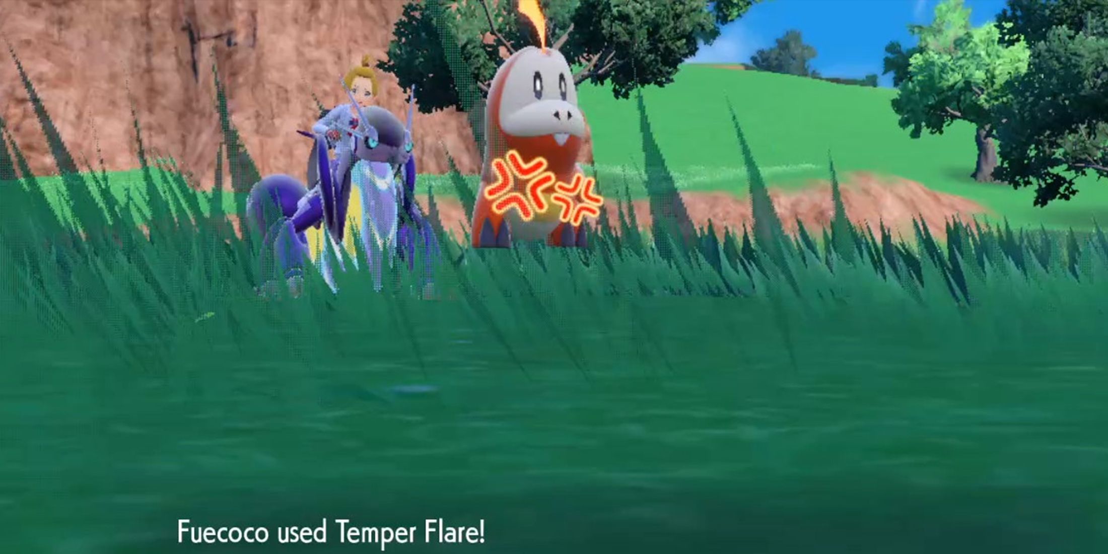 Fuecoco Using Temper Flare In Pokemon Scarlet & Violet