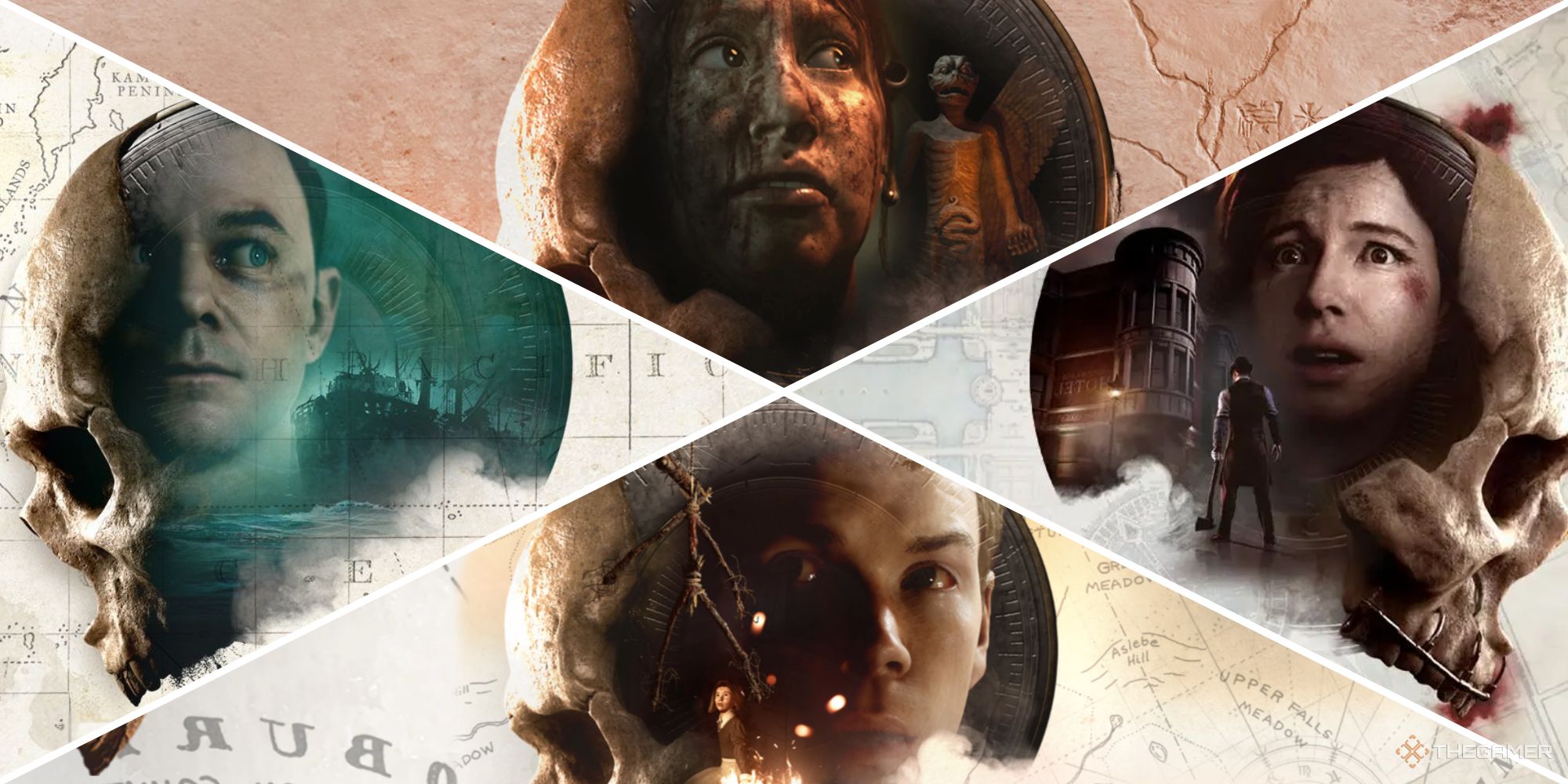 The cover artwork for all four Dark Pictures Anthology games grouped in a collage.