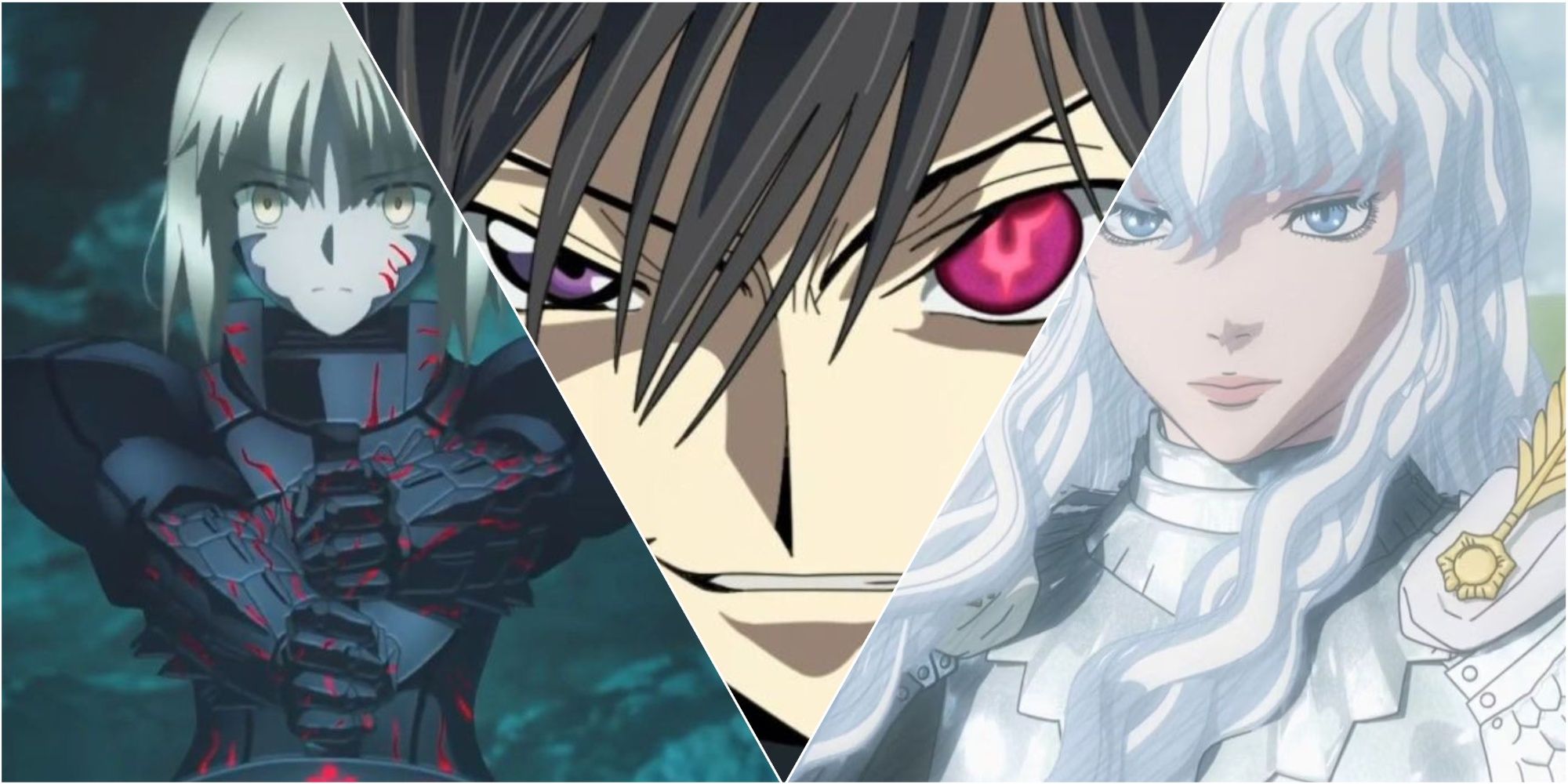 Best Anime protagonist turned villains Saber Alter, Lelouch, Griffith