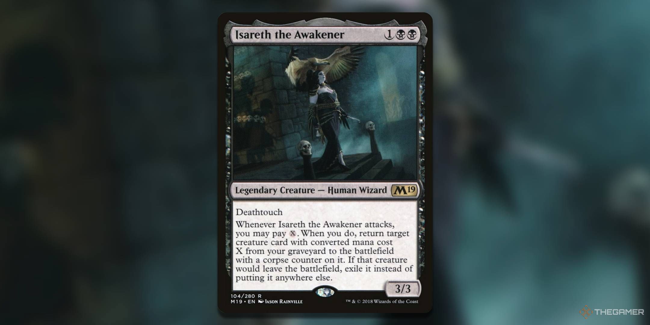 The Isareth the Awakener card, from Core Set 2019.