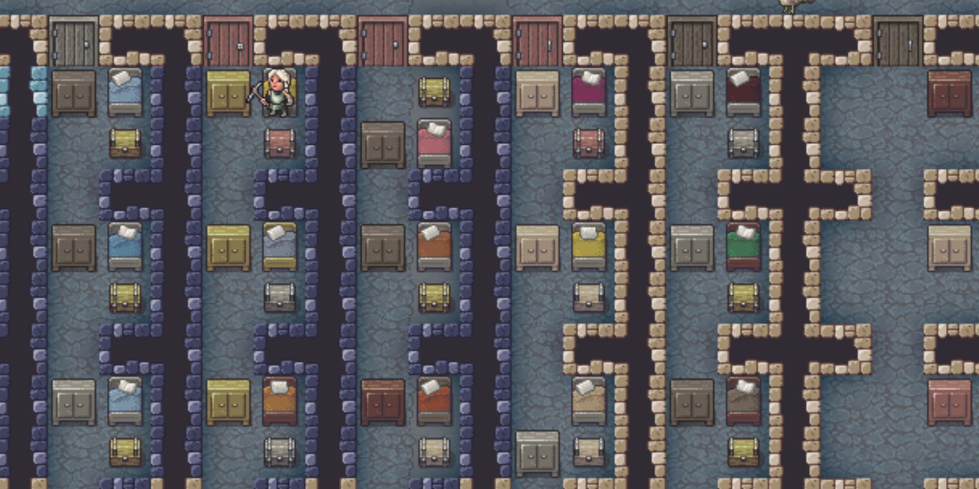 Living quarters in Dwarf Fortress.