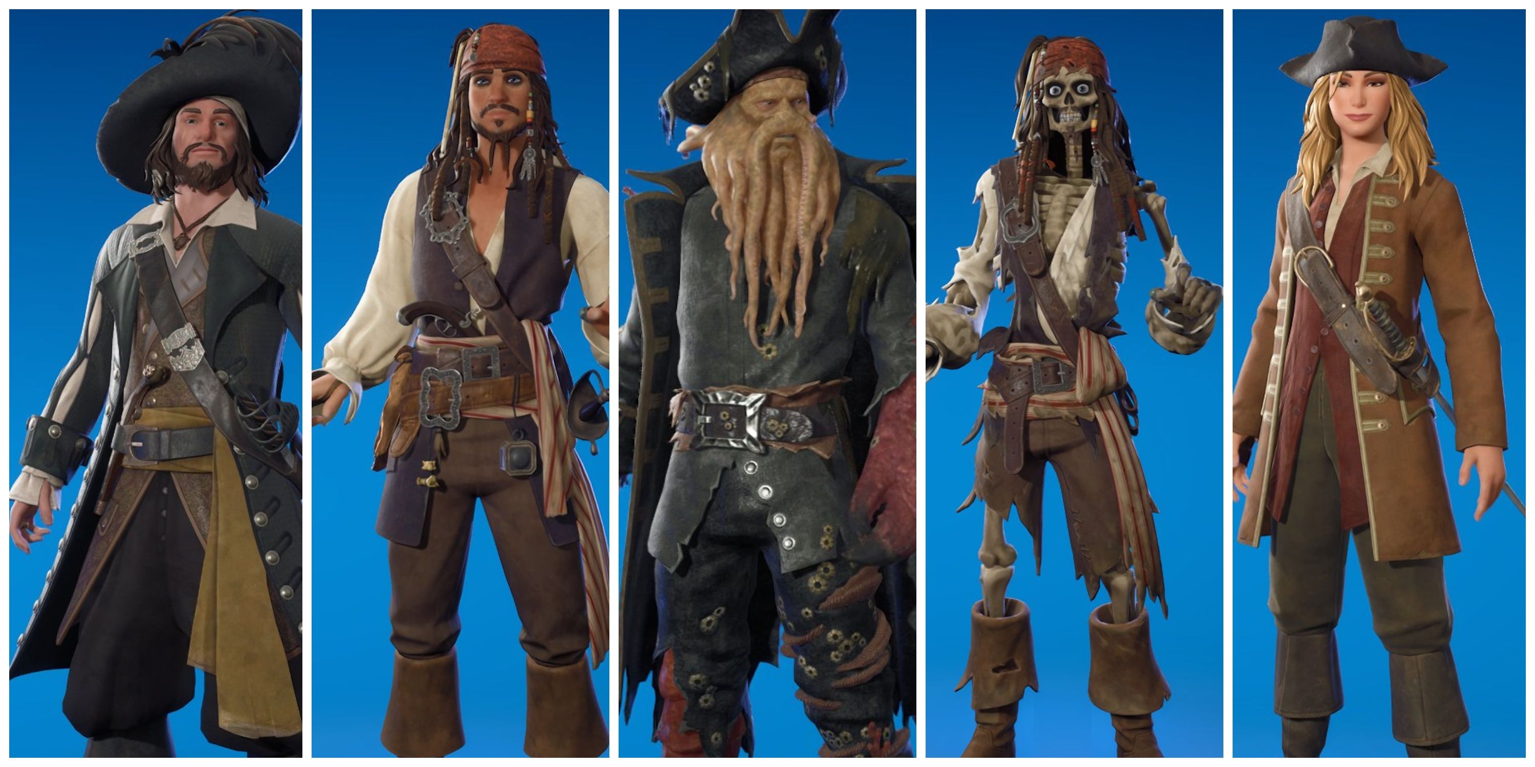 barbossa, jack sparrow, davy jones, Elizabeth swann