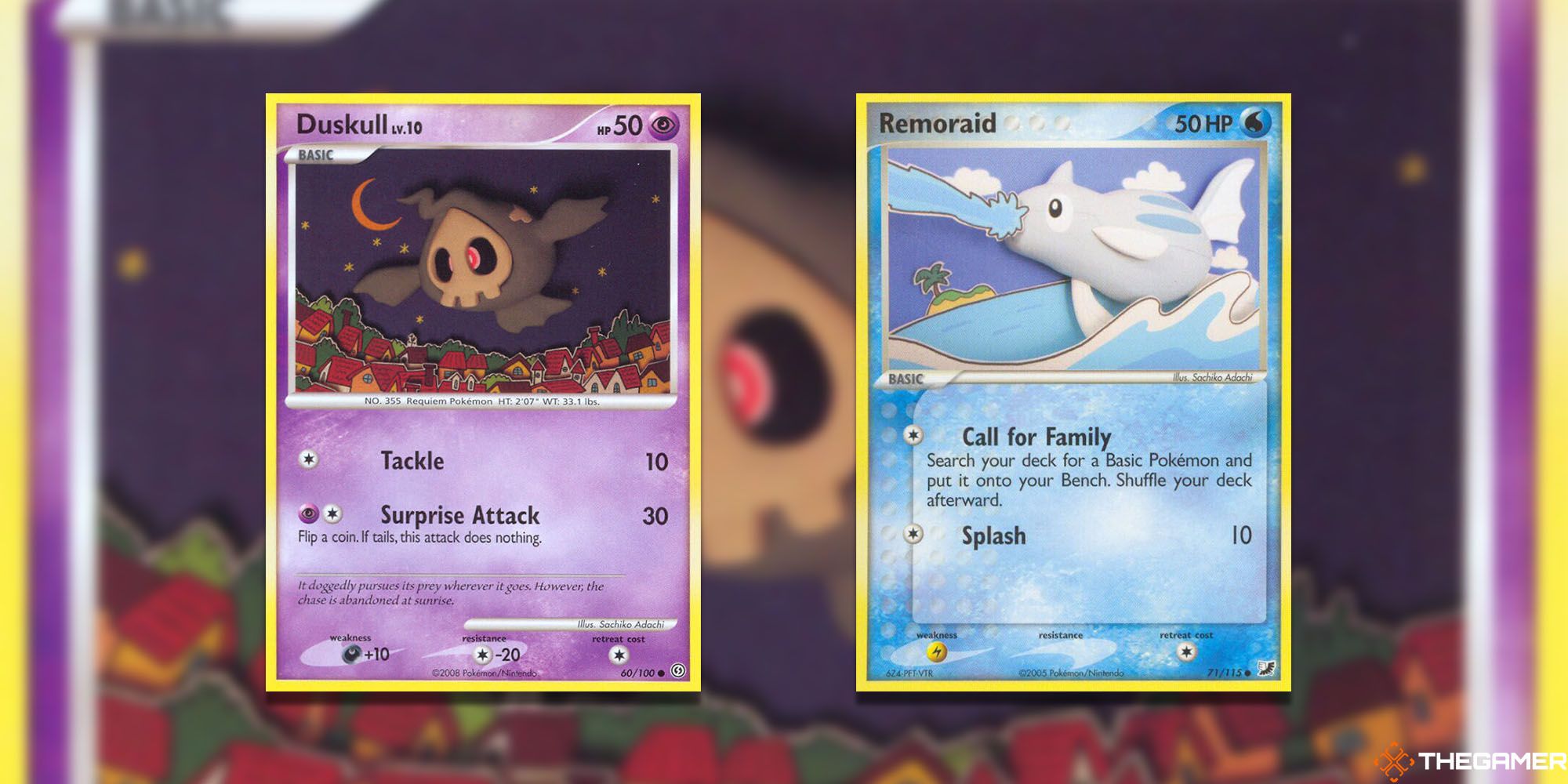 Sachiko Adachi's Duskull and Remoraid cards.