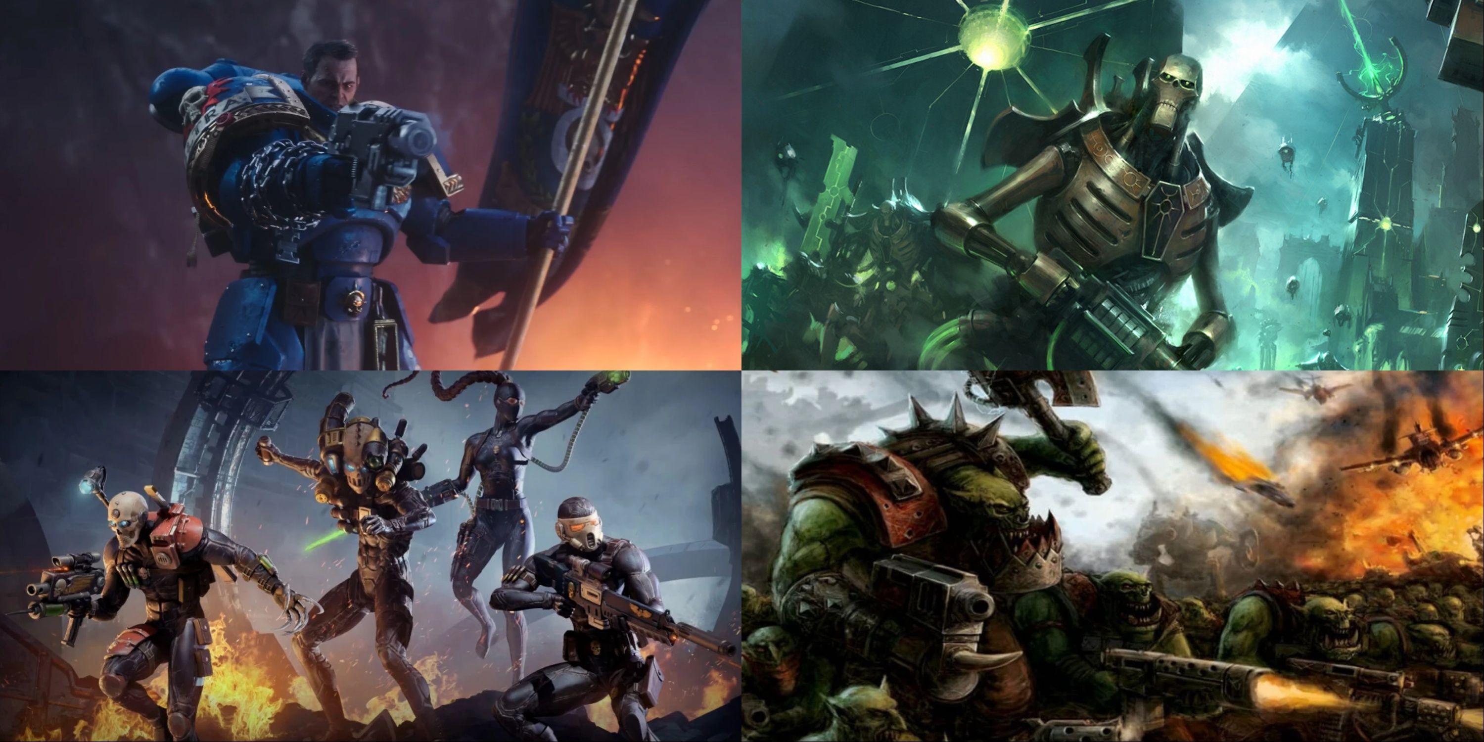 Warhammer 40K: 7 Strangest Parts Of 40K Lore - space marine, necrons, assassins and orks