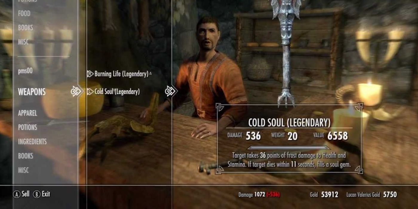 Skyrim Merchant Sale Inventory