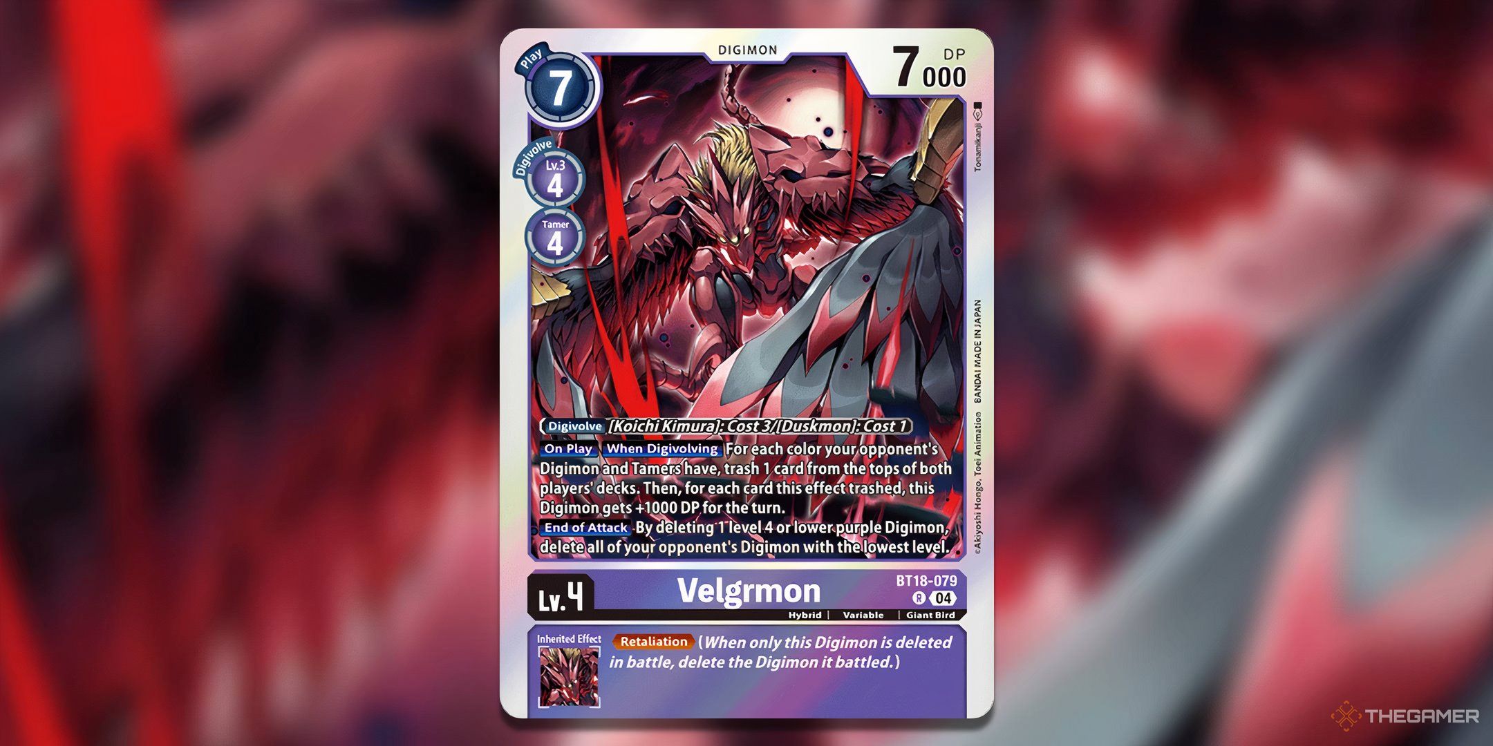 Velgrmon from BT18 Release Special Booster 2.0.