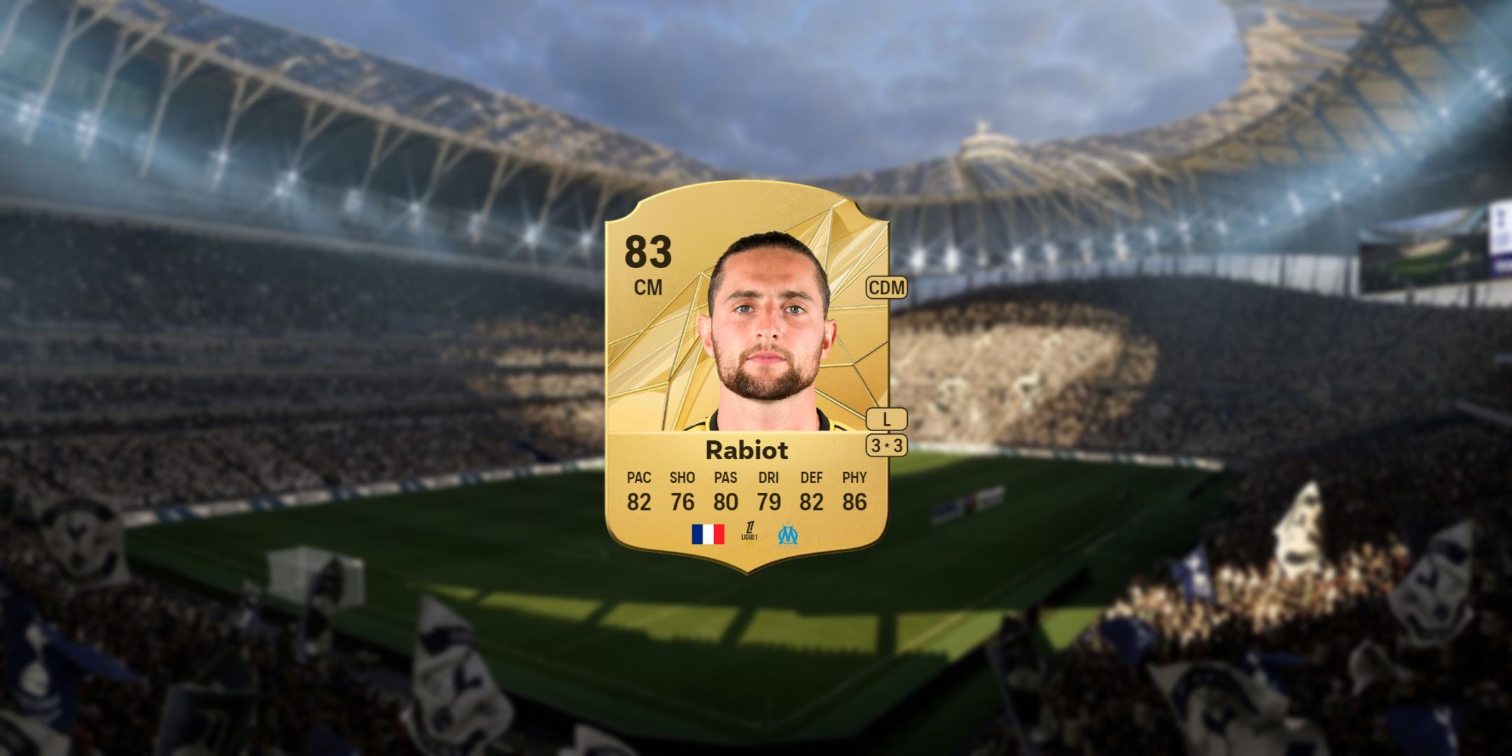 Adrien Rabiot's card in EA Sports FC 25.