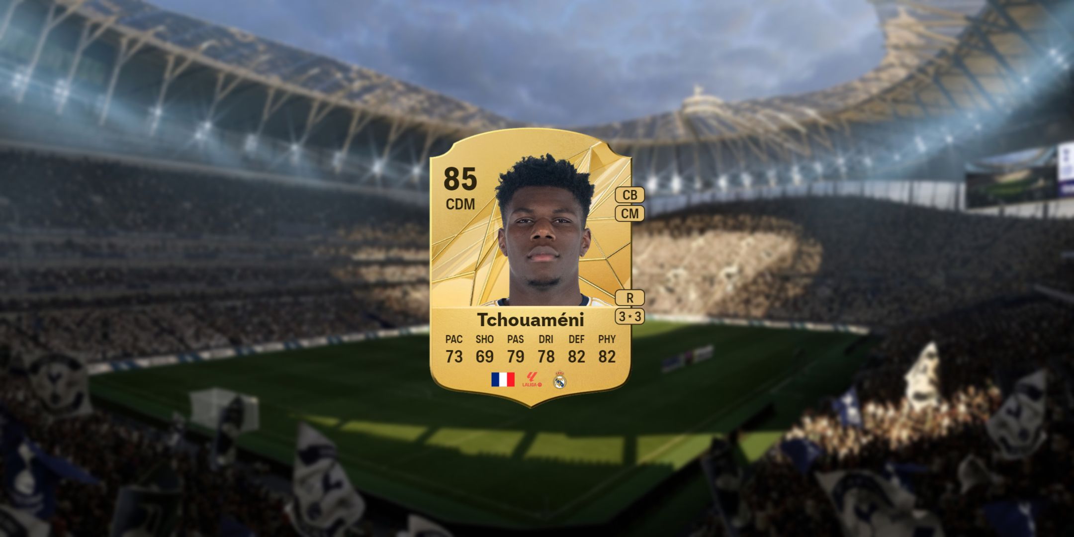 Tchouameni's card in EA Sports FC 25.