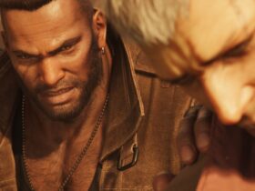 Barret Wallace in a screenshot from Final Fantasy 7 Rebirth