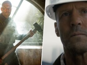 Jason Statham finds brand-new uses for construction tools in first action-packed trailer for The Beekeeper director's new movie co-written by Sylvester Stallone