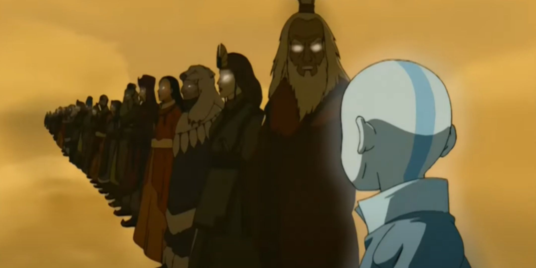 Roku explains The Avatar State to Aang.