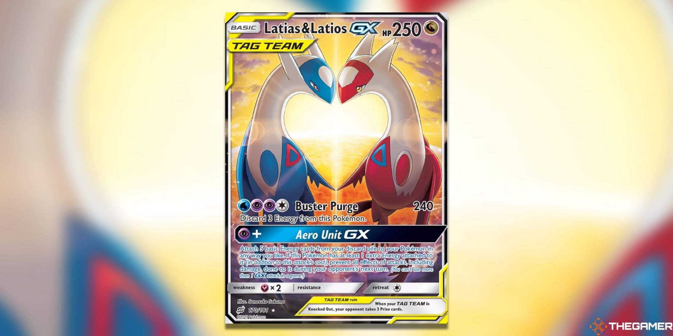 The Latias & Latios GX from Team Up in the Pokemon TCG.