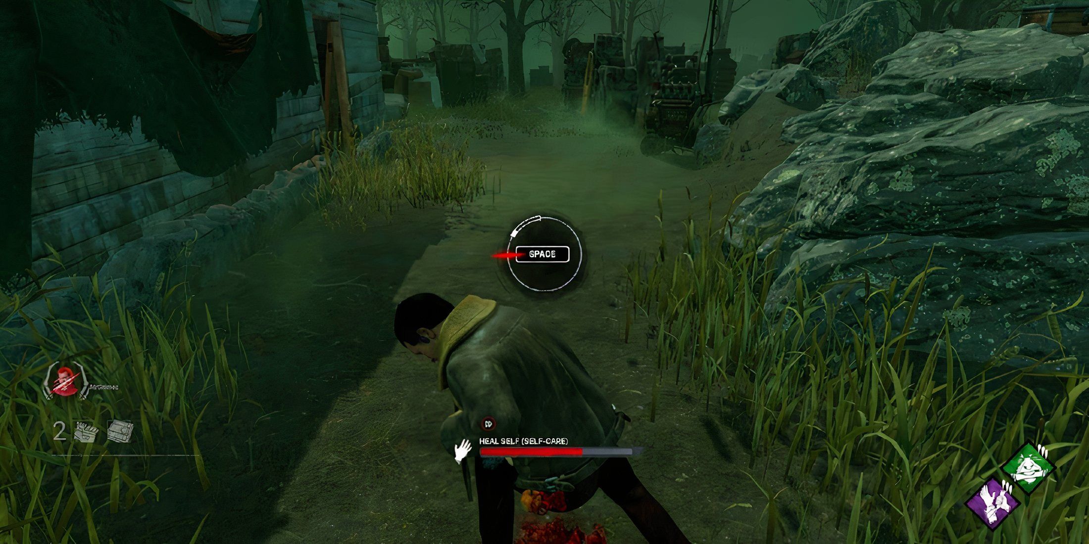 Dead by Daylight character self-healing