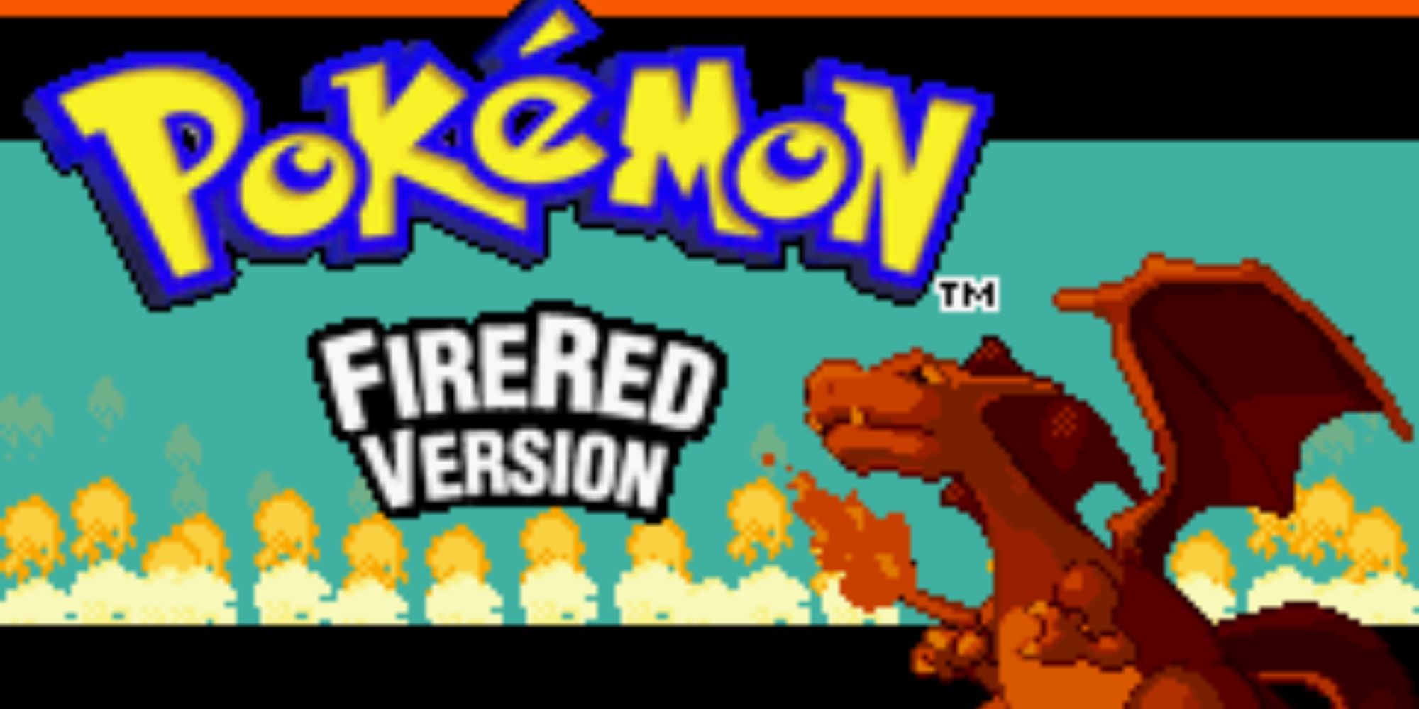 Official title screen of FireRed version.