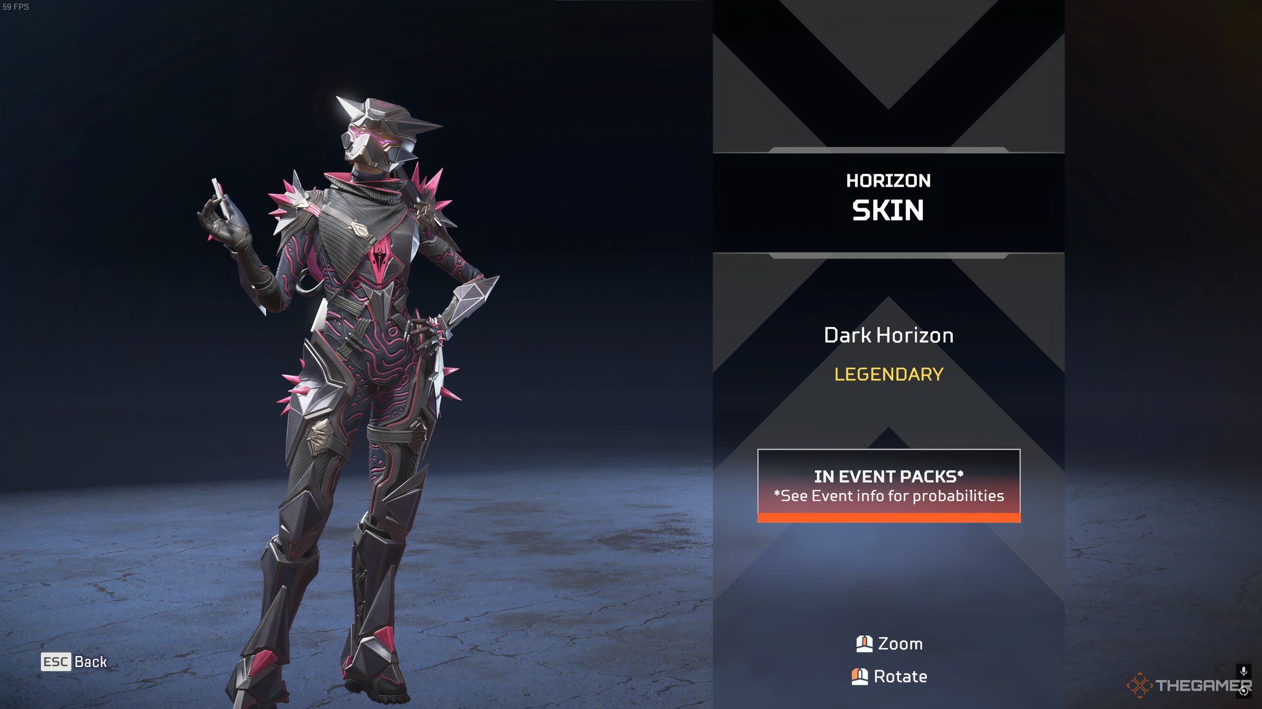 Horizon's Dark Horizon skin in the Astral Anomaly Event in Apex Legends.