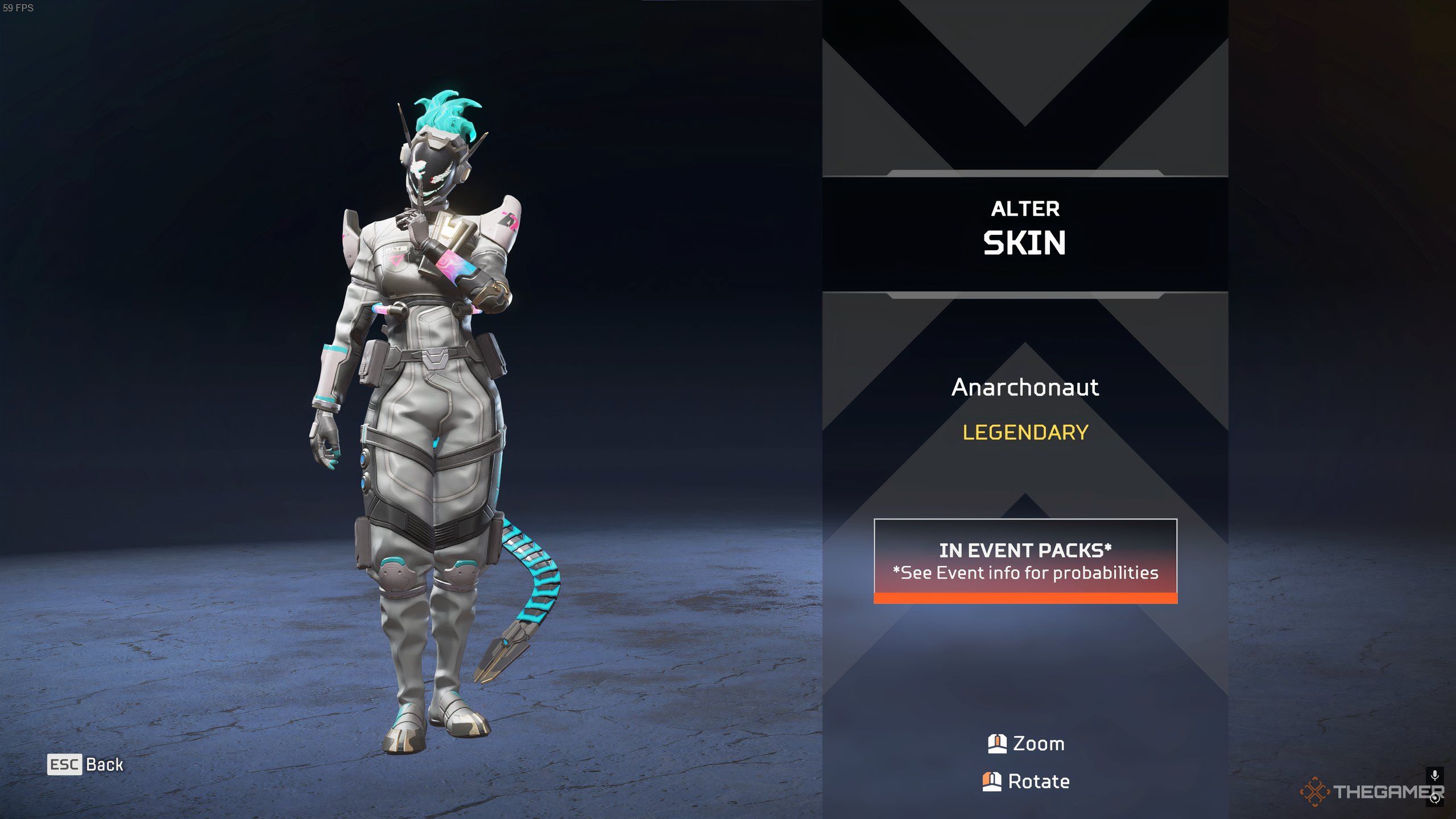 Alter's Anarchonaut skin in the Astral Anomaly Event in Apex Legends.