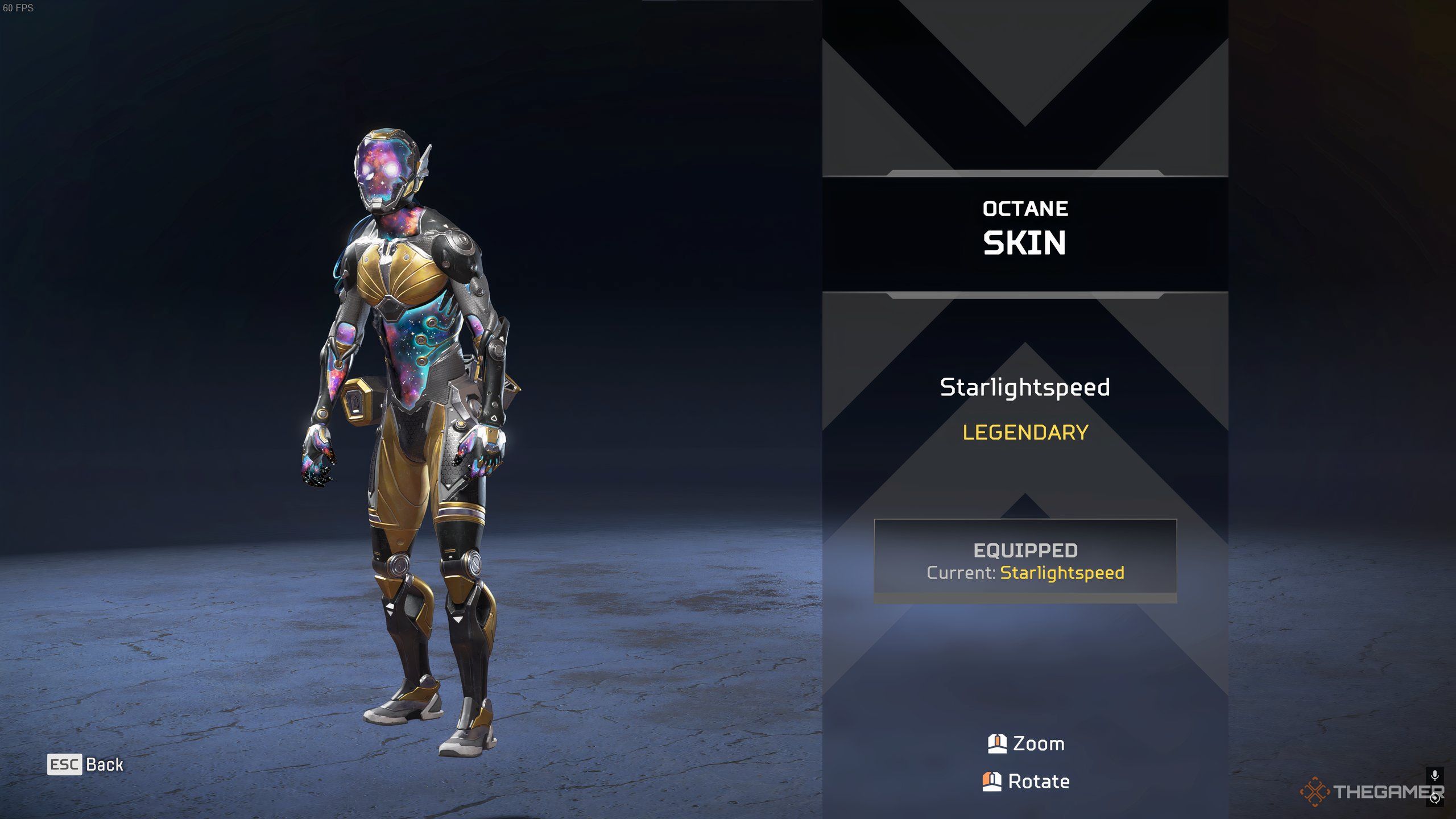 Octane's Starlightspeed skin in the Astral Anomaly Event in Apex Legends.