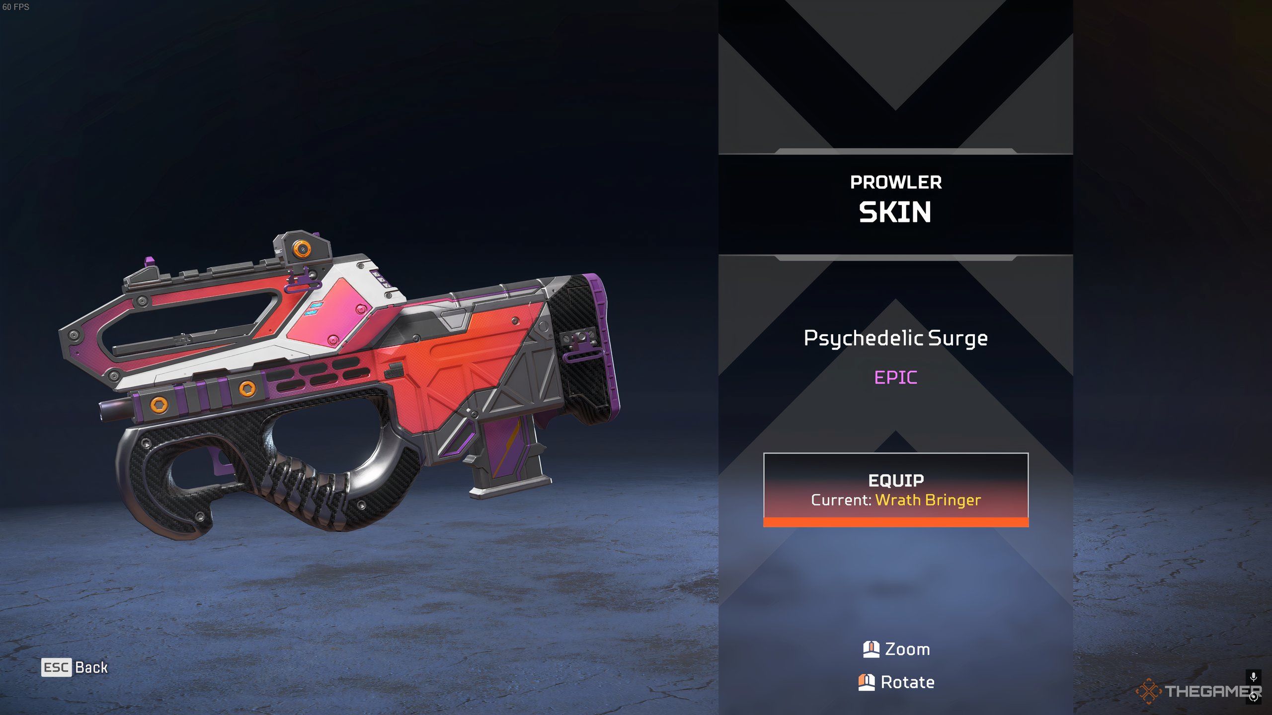 Prowler's Psychedelic Surge skin in the Astral Anomaly Event in Apex Legends.