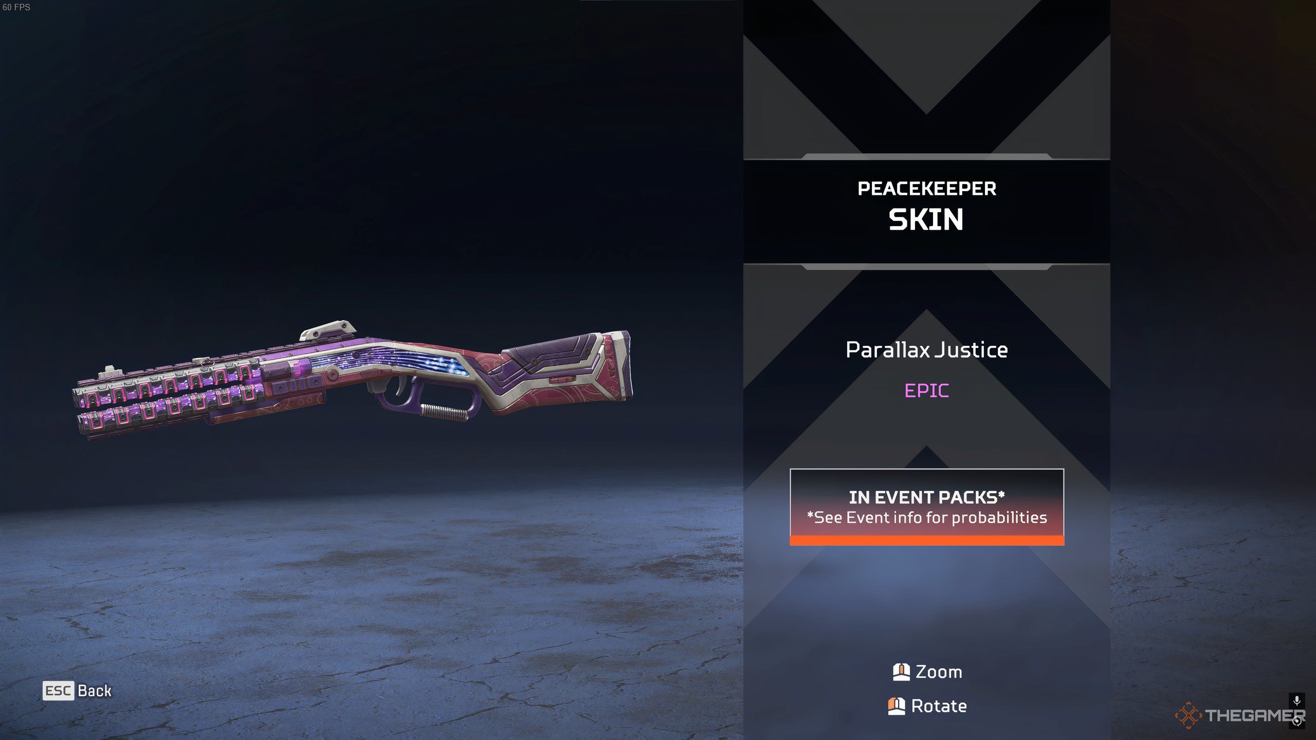 Peacekeeper's Parallax Justice skin in the Astral Anomaly Event in Apex Legends. 