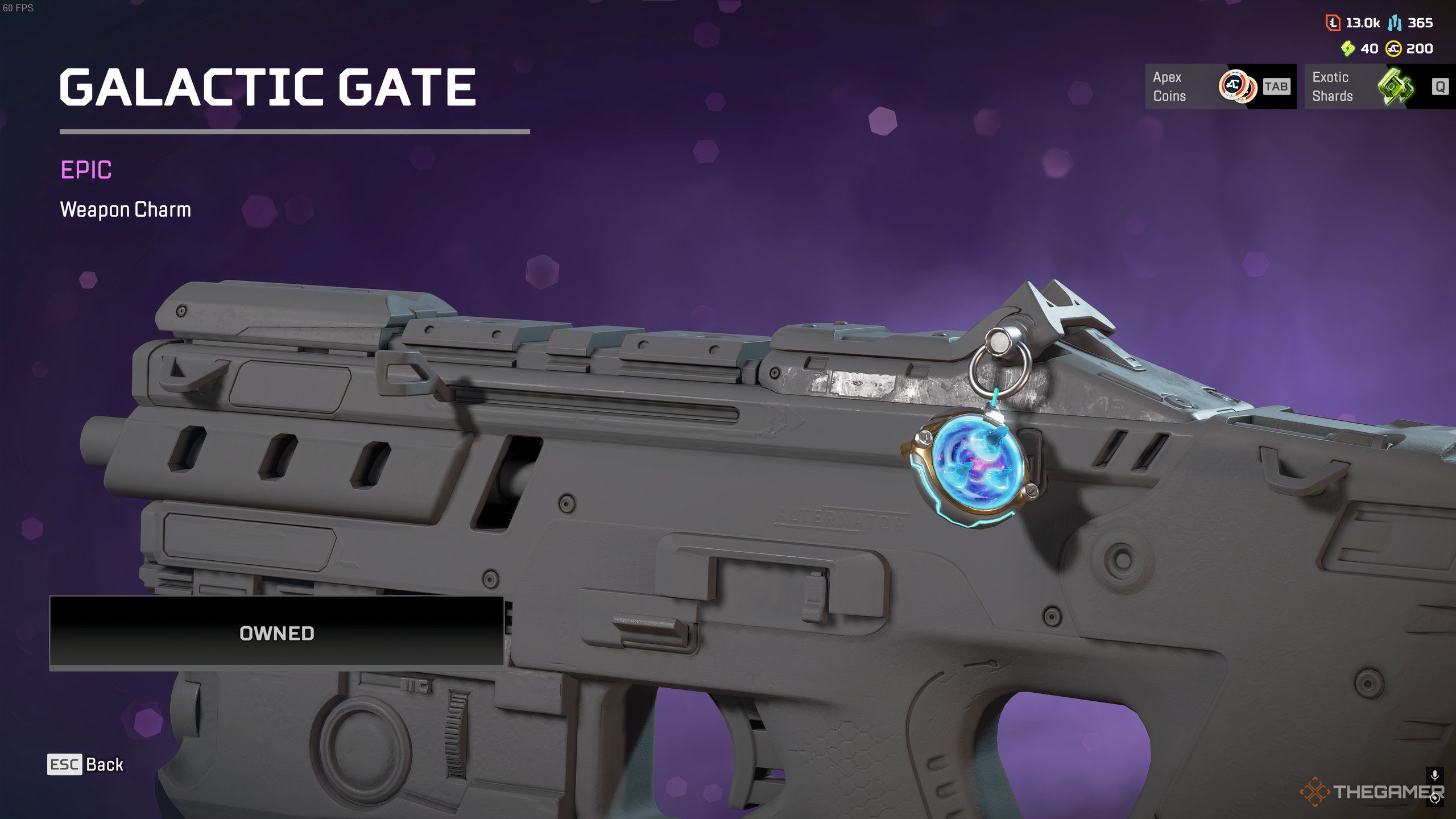 Galactic Gate weapon charm from the Astral Anomaly Rewards Shop in Apex Legends.