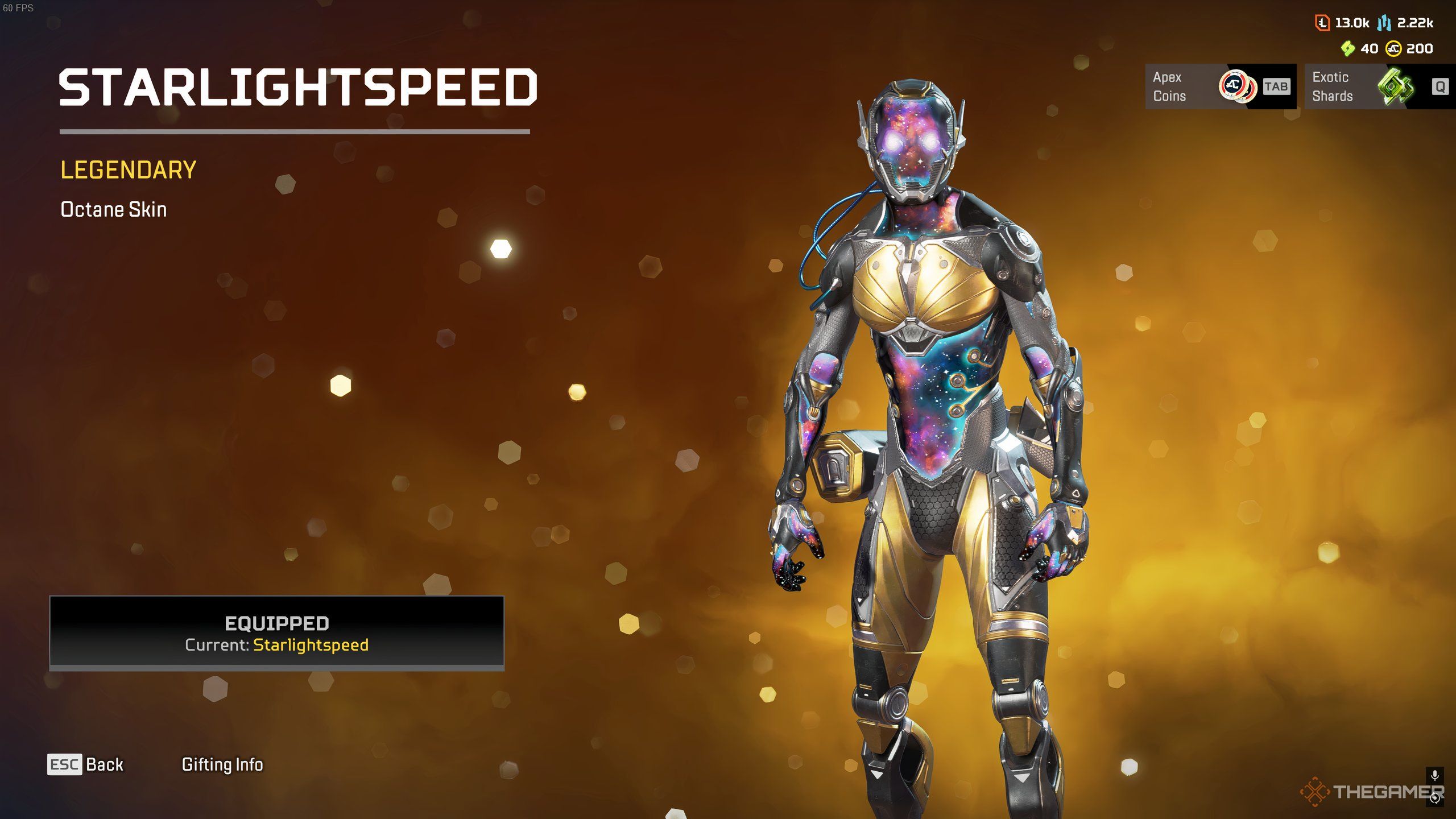 Octane's Starlightspeed skin available for purchase in the Store during the Astral Anomaly Event in Apex Legends.