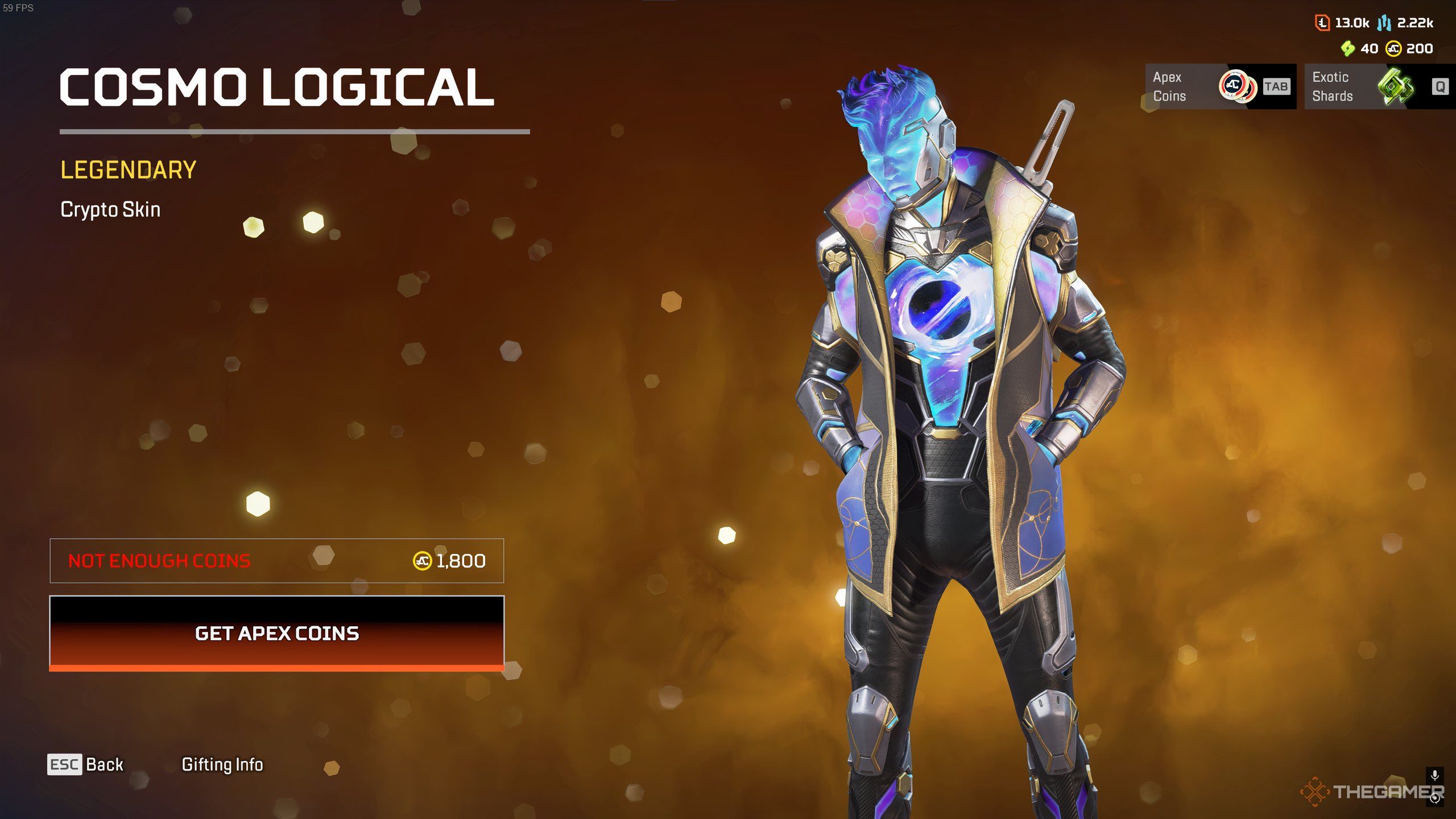 Crypto's Cosmo Logical skin available for purchase in the Store during the Astral Anomaly Event in Apex Legends.