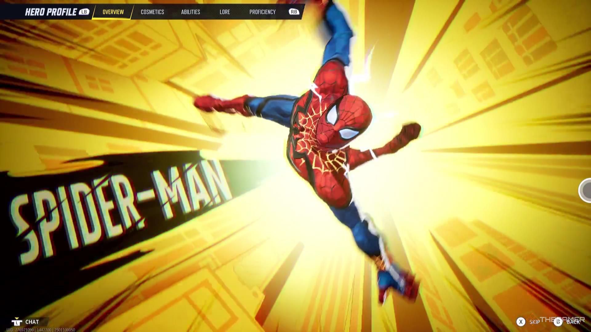 Spider-Man leaps directly at the camera in Marvel Rivals.