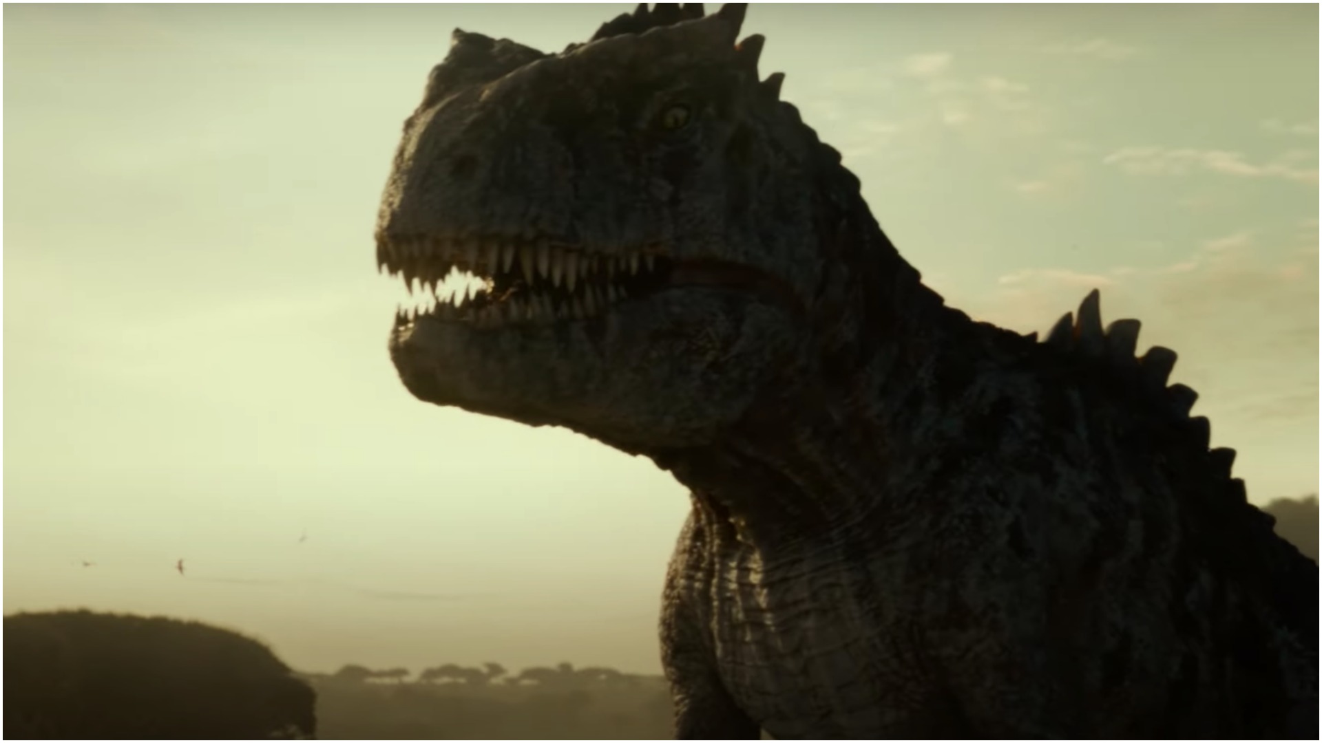 A dinosaur in Jurassic World: Dominion