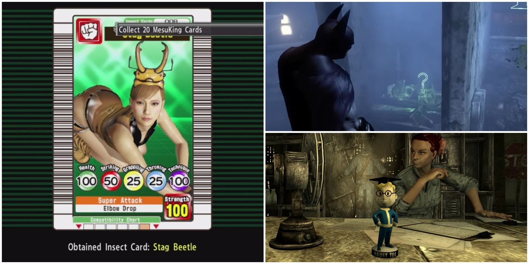 Open-World Memorable Collectibles- Yakuza Kiwami Batman Arkham City Fallout 3