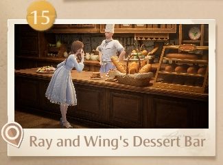 Infinity Nikki Expedition Handbook Photos Wishfield 15 Ray and Wing's dessert bar.