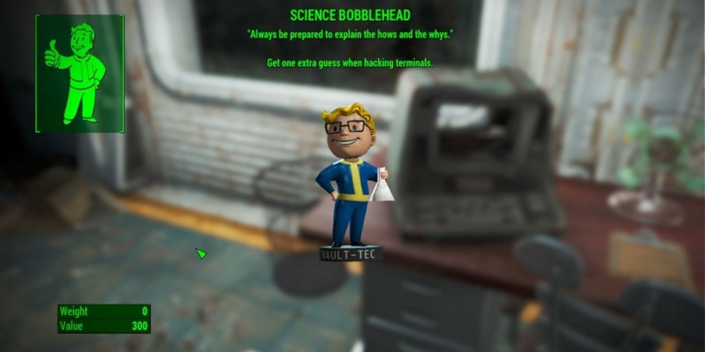 The Science Bobblehead found on a desk in Fallout 4.