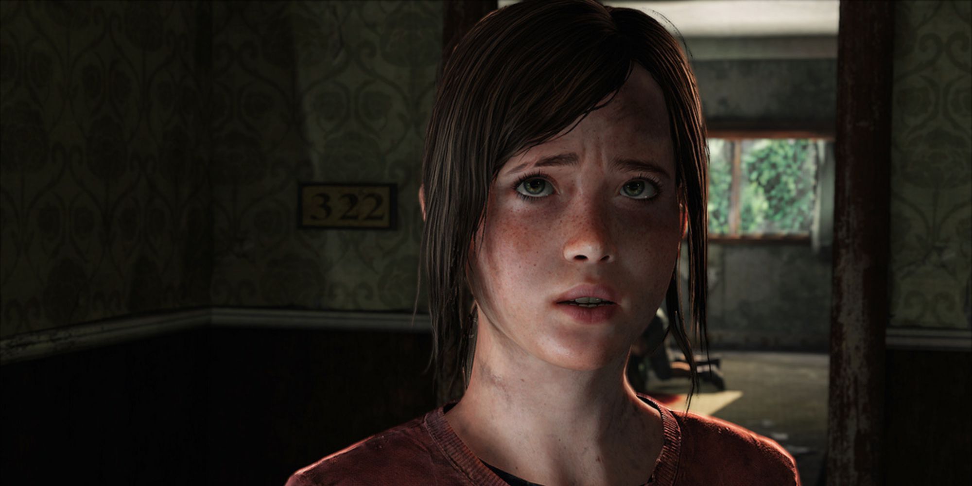 Ellie Looking Distressed In The Last Of Us.