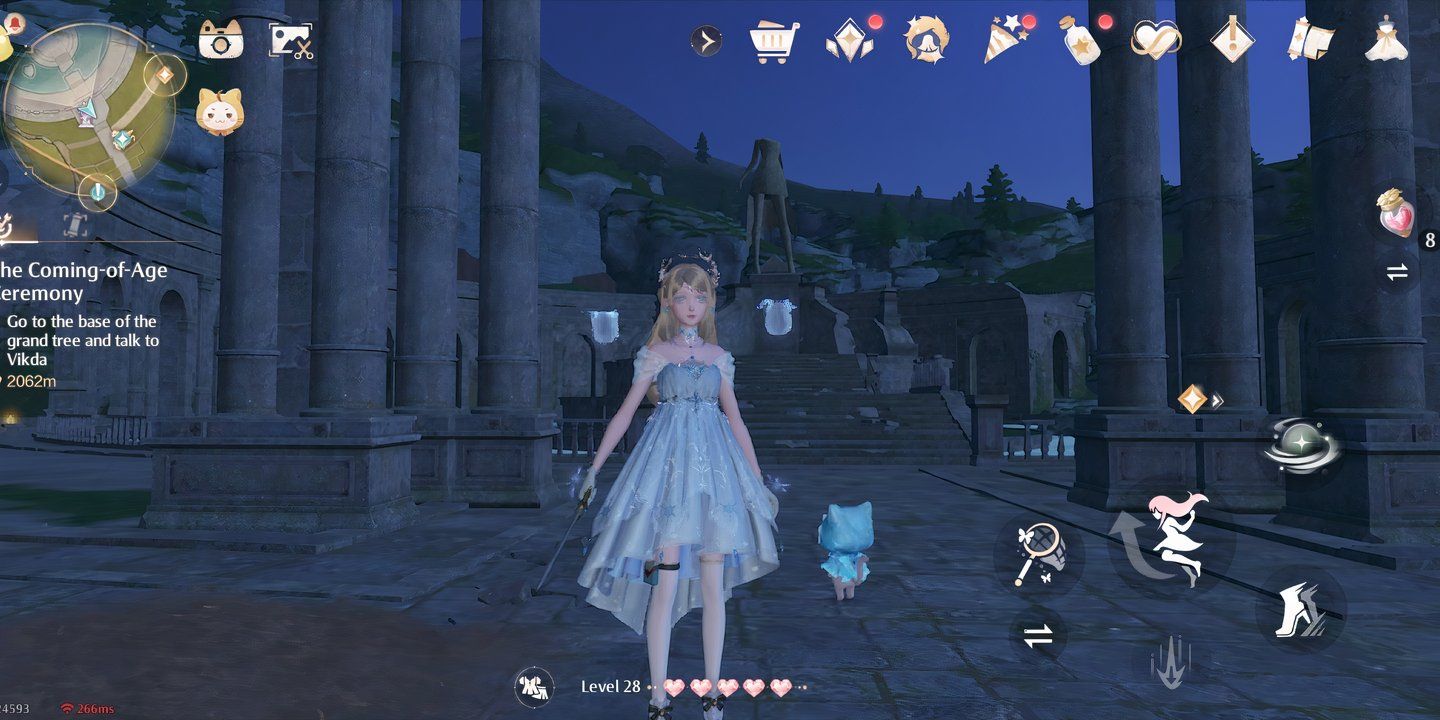 Image of the statue in Memorial Mountains in Infinity Nikki