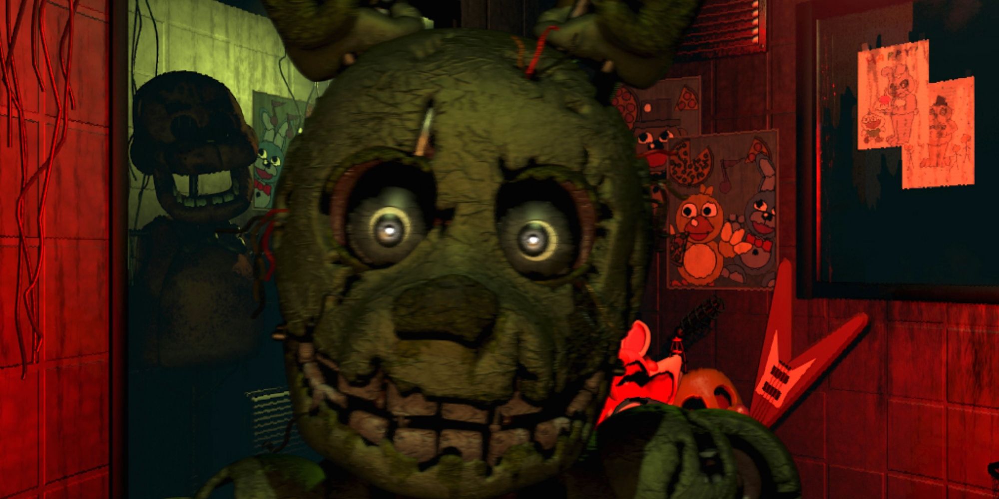 Image of Springtrap infiltrates the office in Five Nights At Freddy's 3.