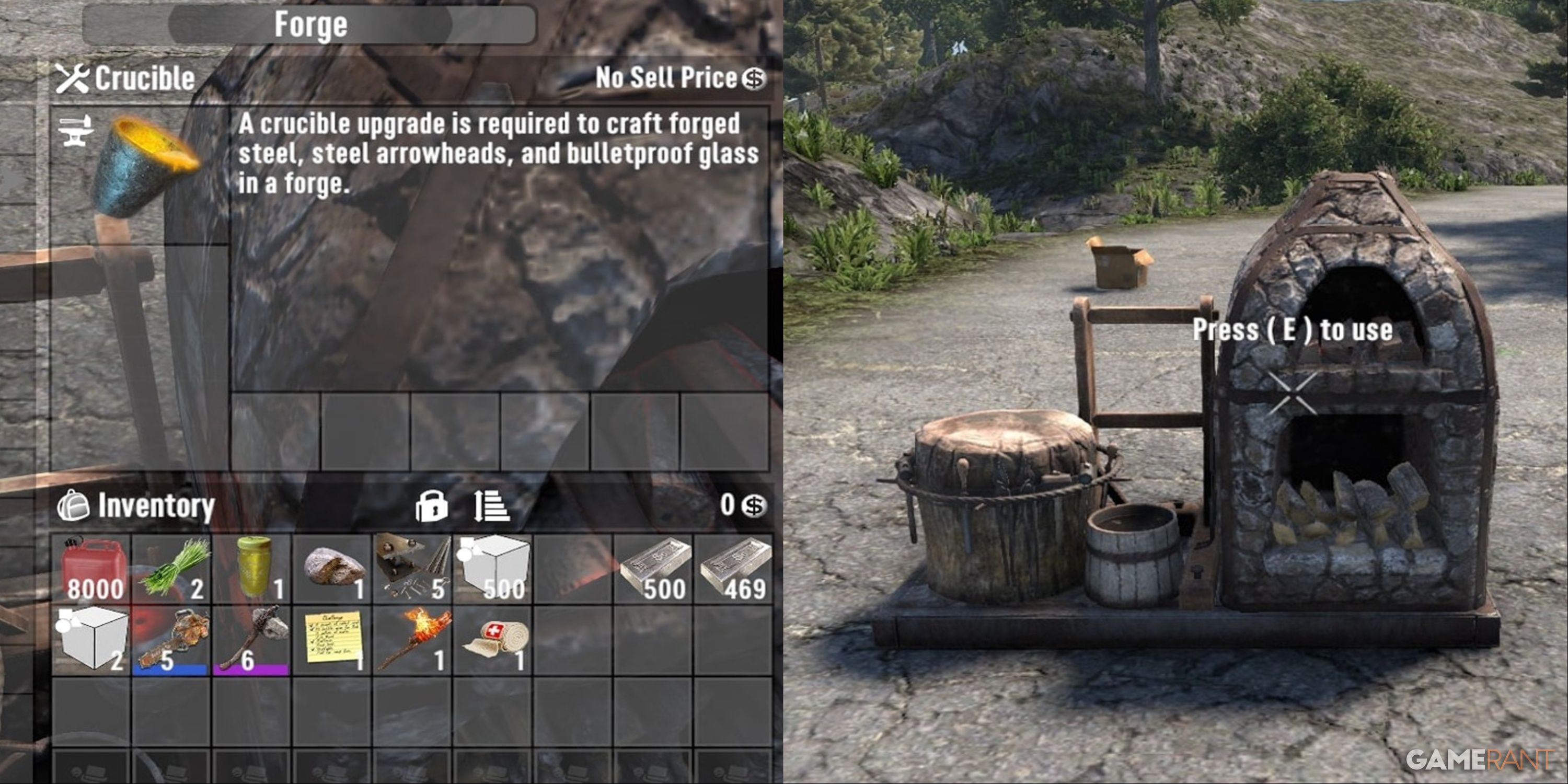 Crafting Forged Steel in 7 Days To Die