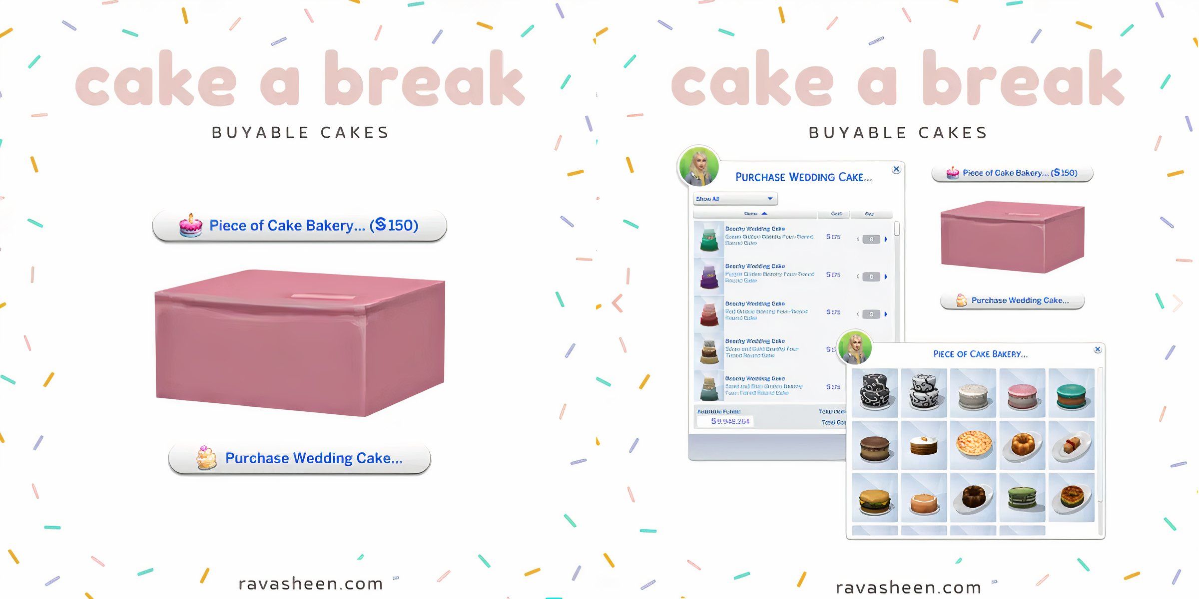 Cake A Break -- Buyable Cakes mod