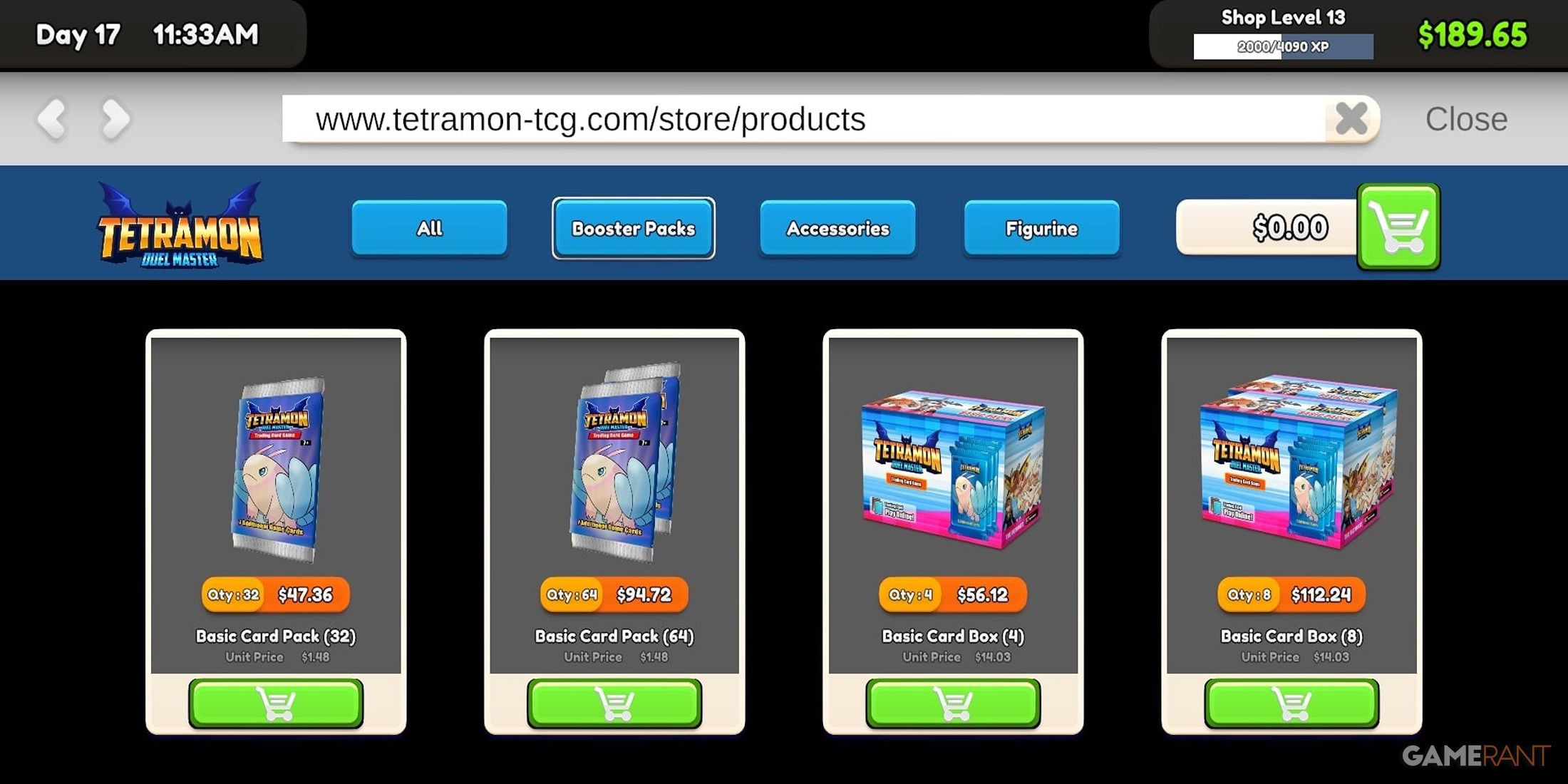 Basic Card Packs in TCG Card Shop Simulator