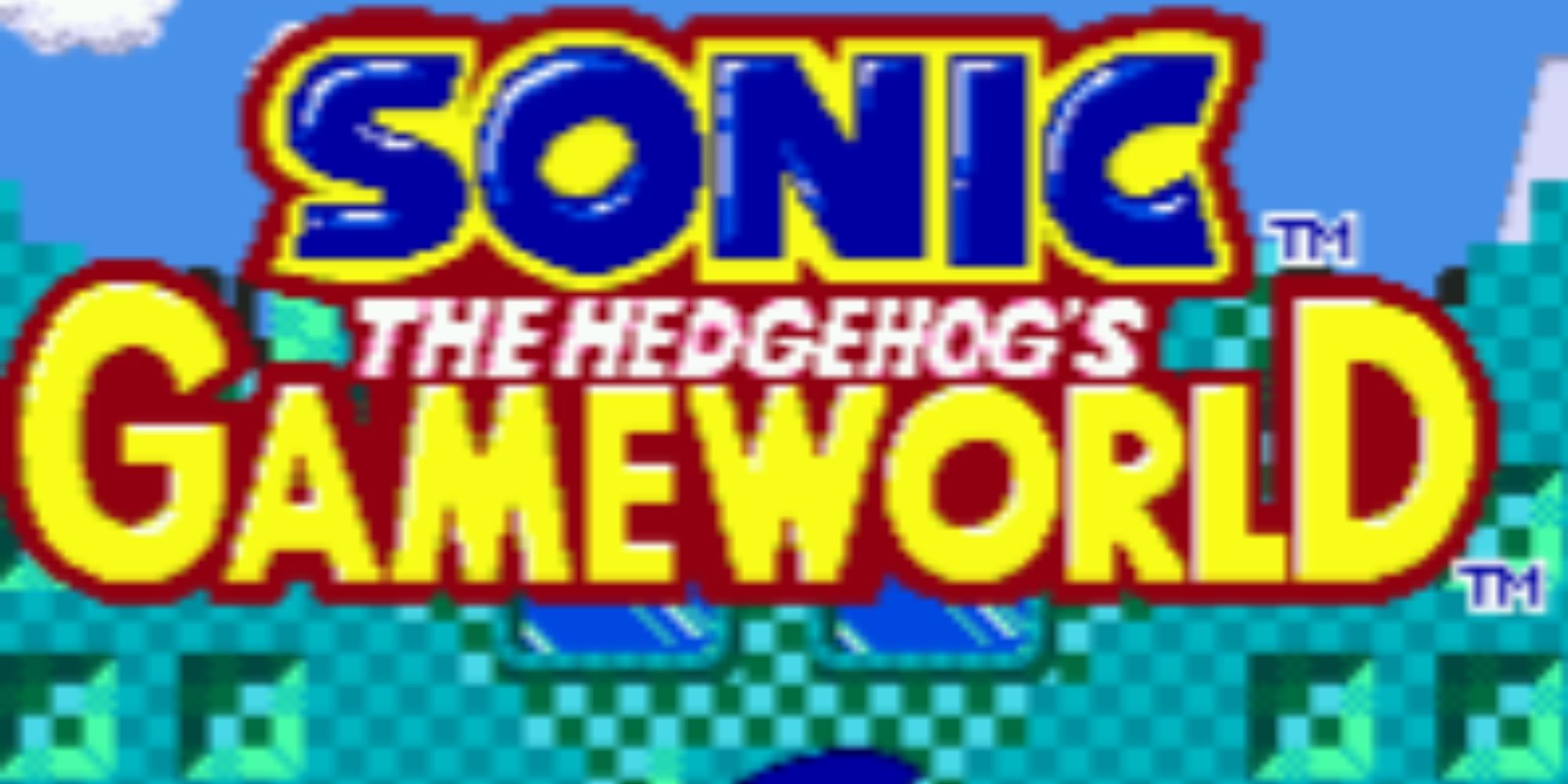 Sonic GameWorld title screen on the Pico.