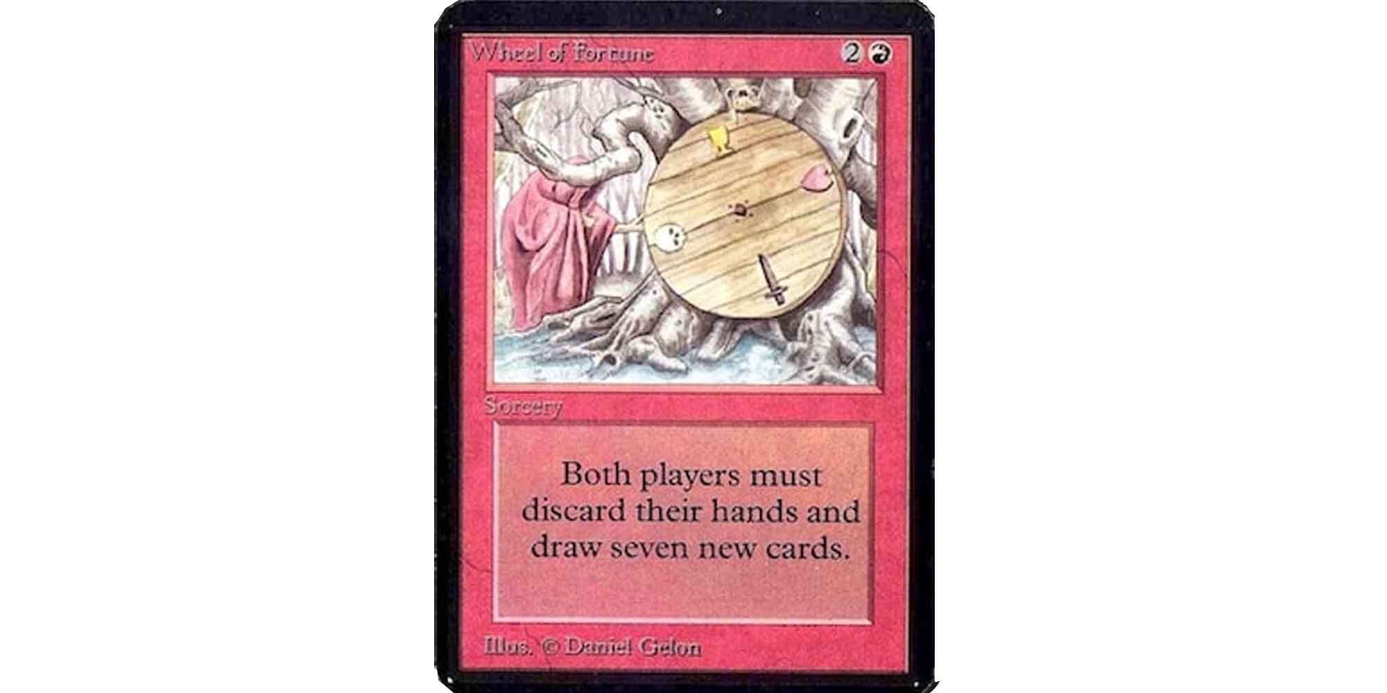 Wheel of Fortune card from the Alpha set of Magic the Gathering