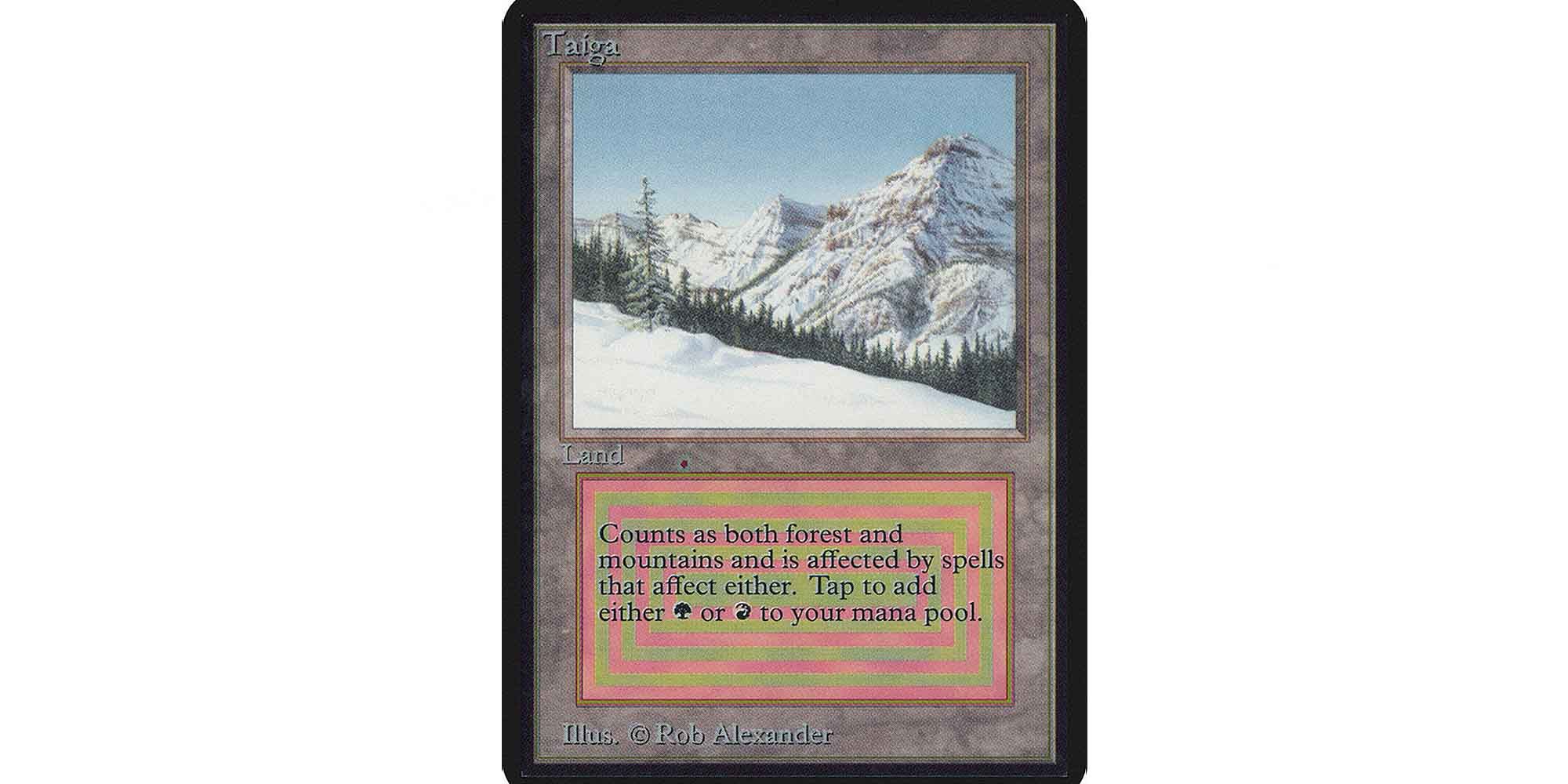 The Taiga Magic the Gathering dual land card