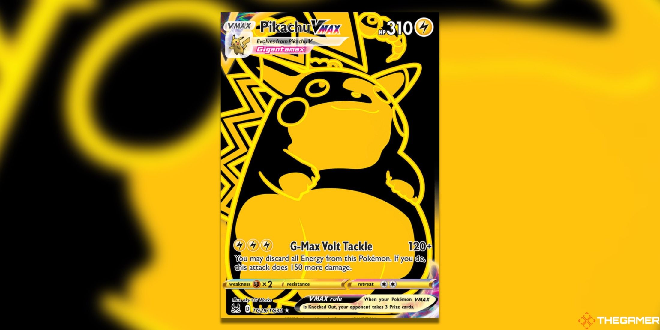 The Lost Origin Pikachu VMAX Secret Rare from the Pokemon TCG.