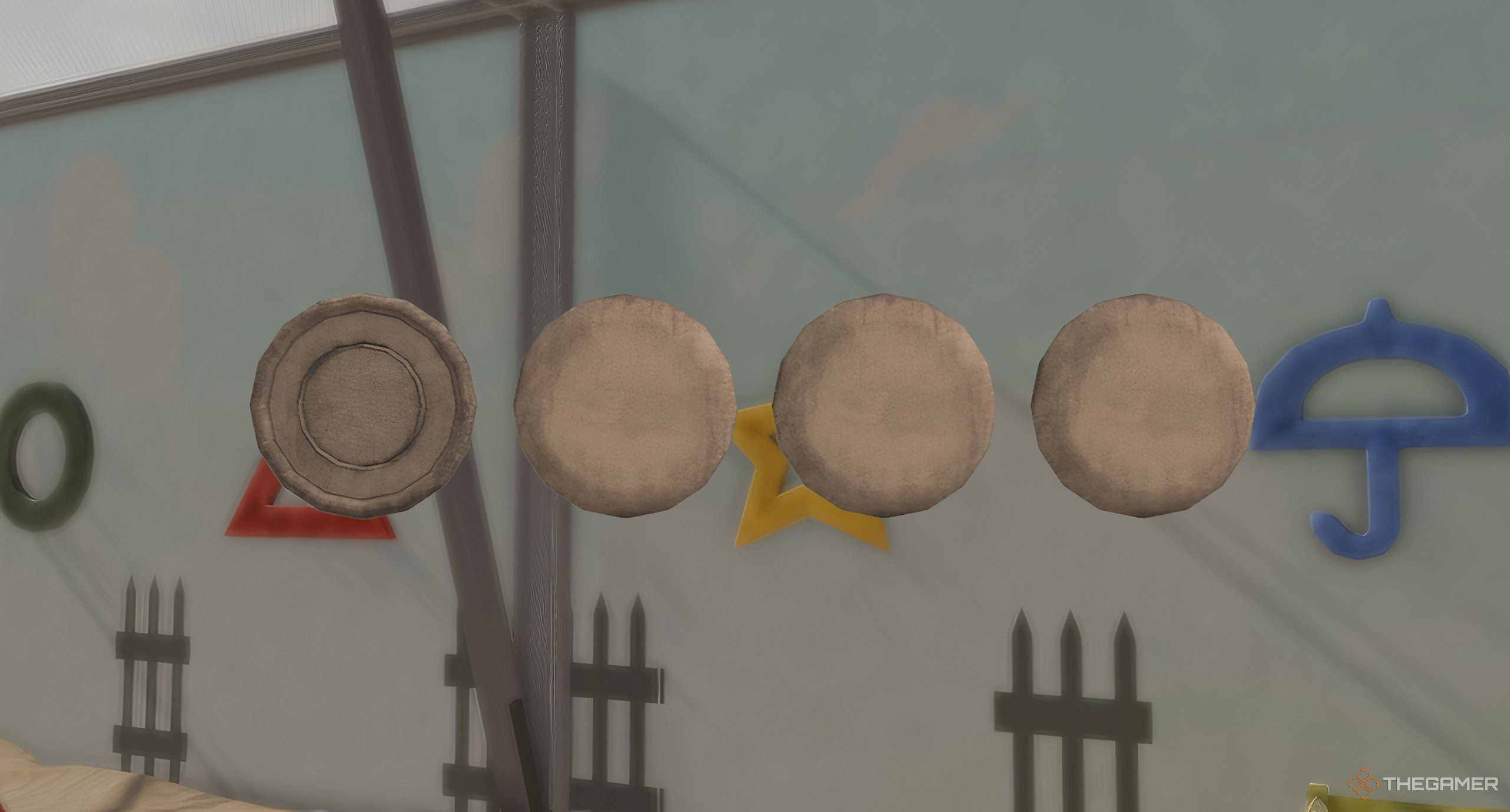 A player being given the circle shape during the second game in Roblox: Shrimp Game. 