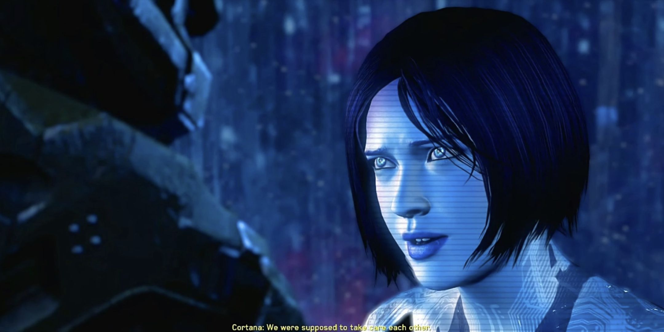 Cortana says goodbye to Master Chief in Halo 4.