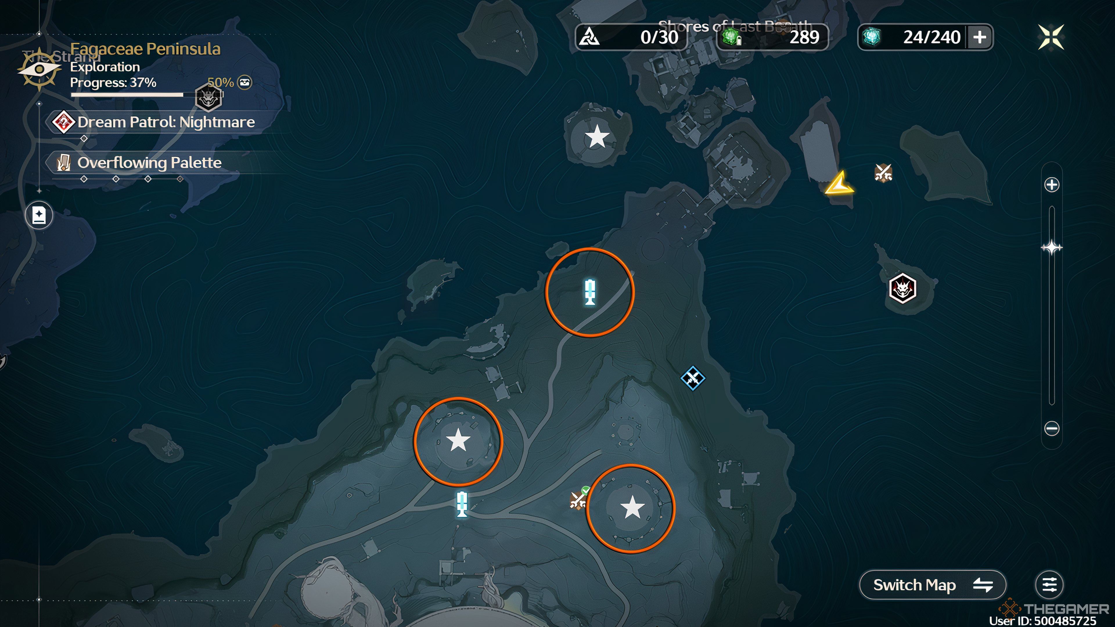 Location of stele challenges to calm the storm in Wuthering Waves.