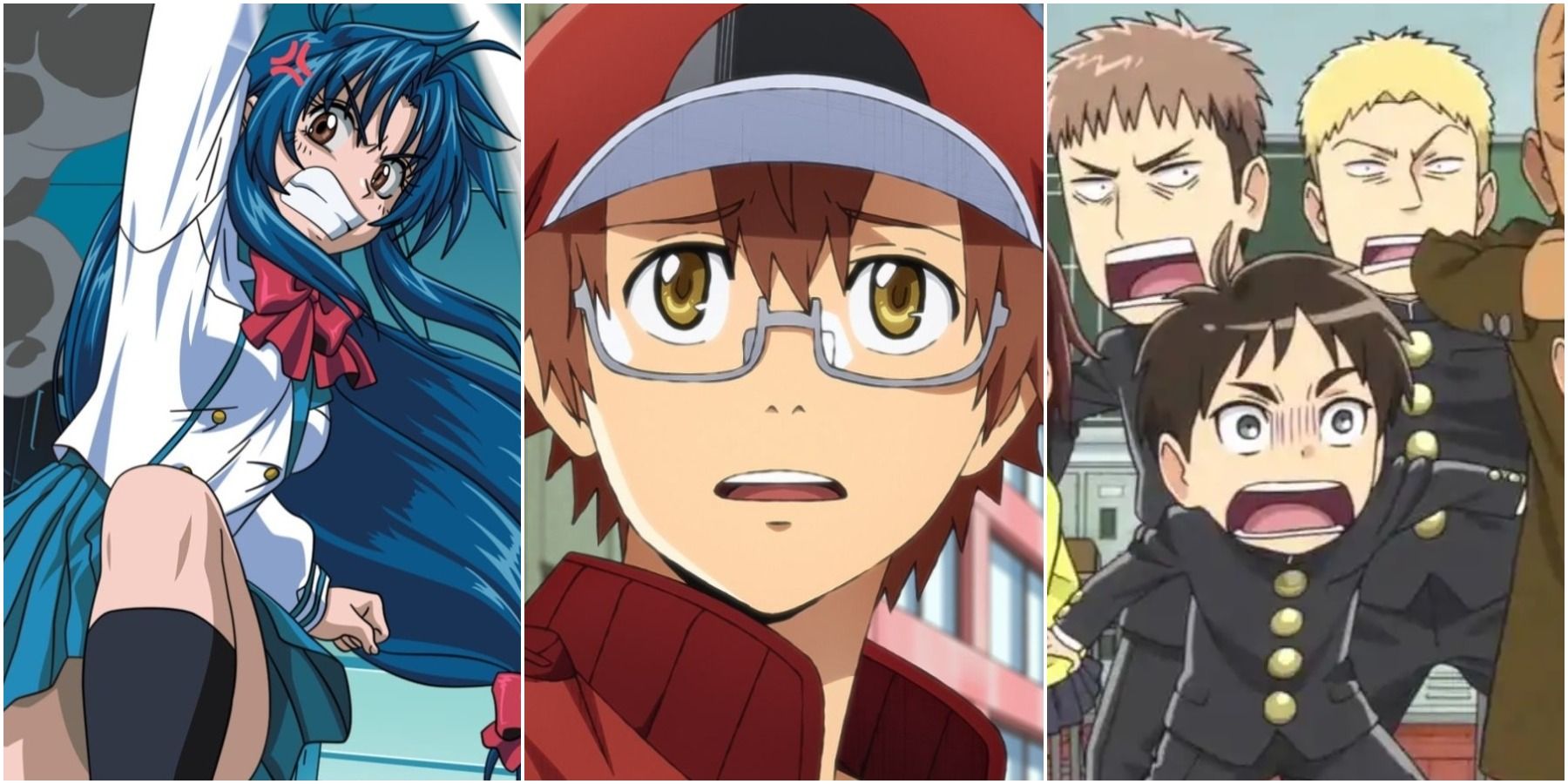 Full Metal Panic Fumoffu Cells at Work Code Black Attack on Titan Junior High