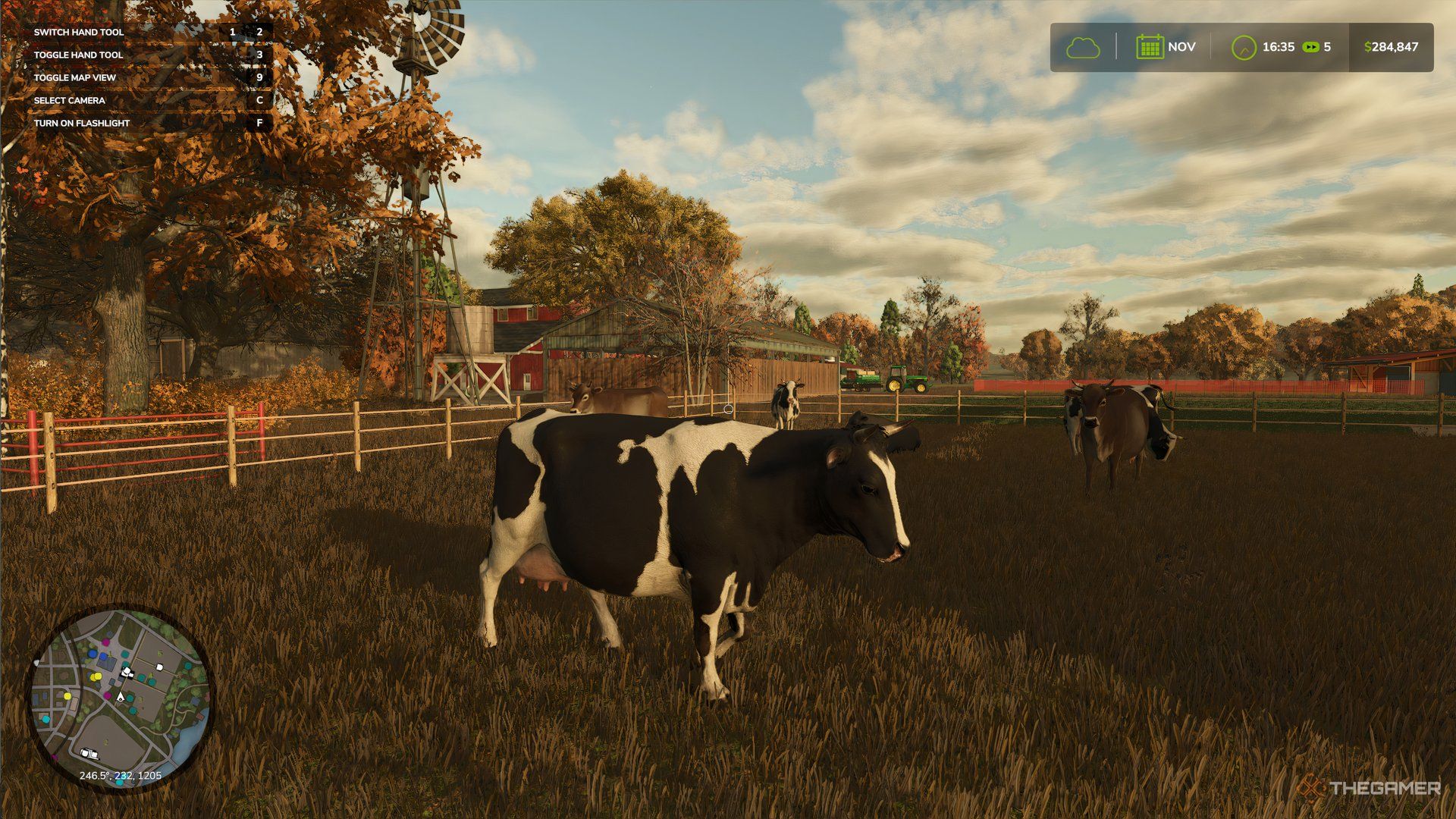 A cow standing in Farming Simulator 25.