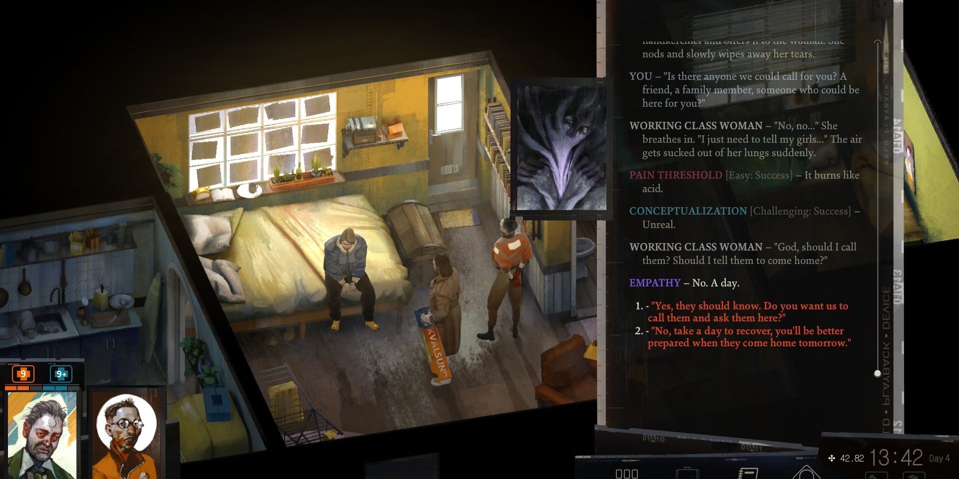 Disco Elysium Empathy conversation options