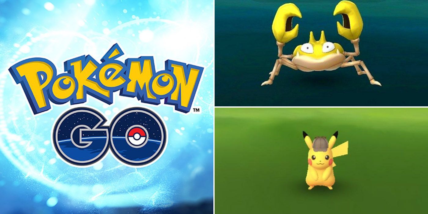 Pokemon Go, Shiny Krabby and Pikachu