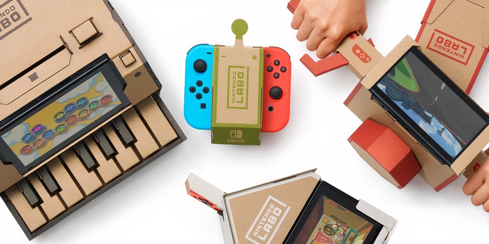 Promo art featuring Nintendo Labo gear in Nintendo Labo